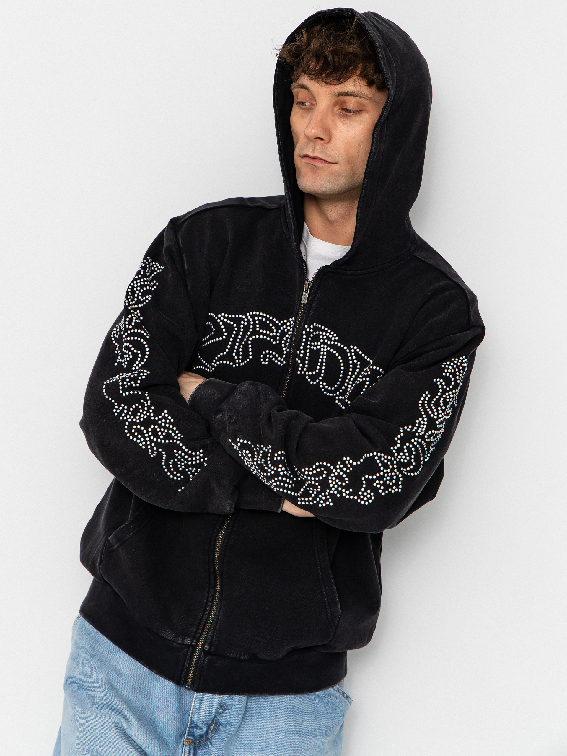 Mikina s kapucňou RipNDip Pretty Flacko Zip HD (black/charcoal)