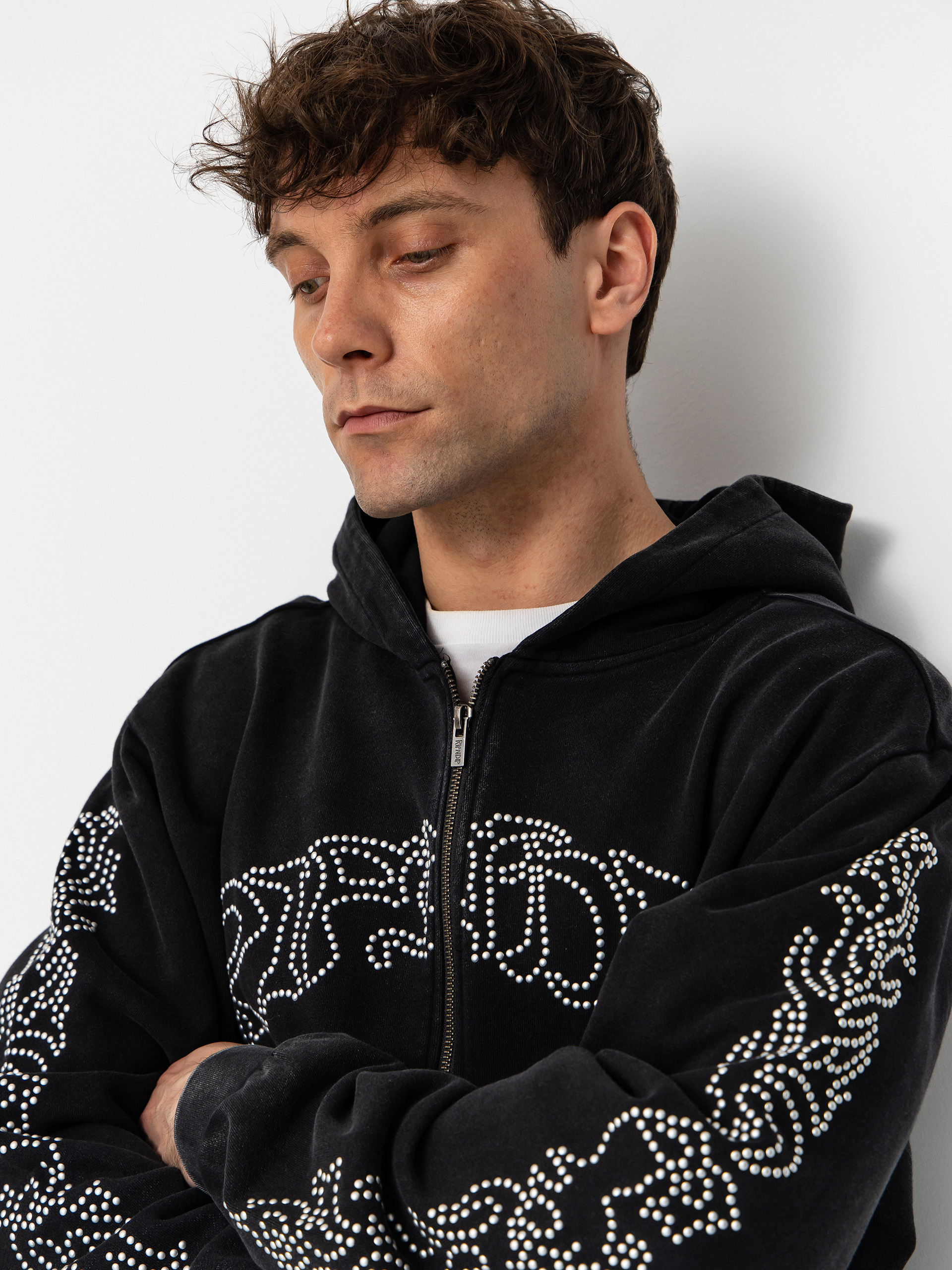Mikina s kapucňou RipNDip Pretty Flacko Zip HD (black/charcoal)