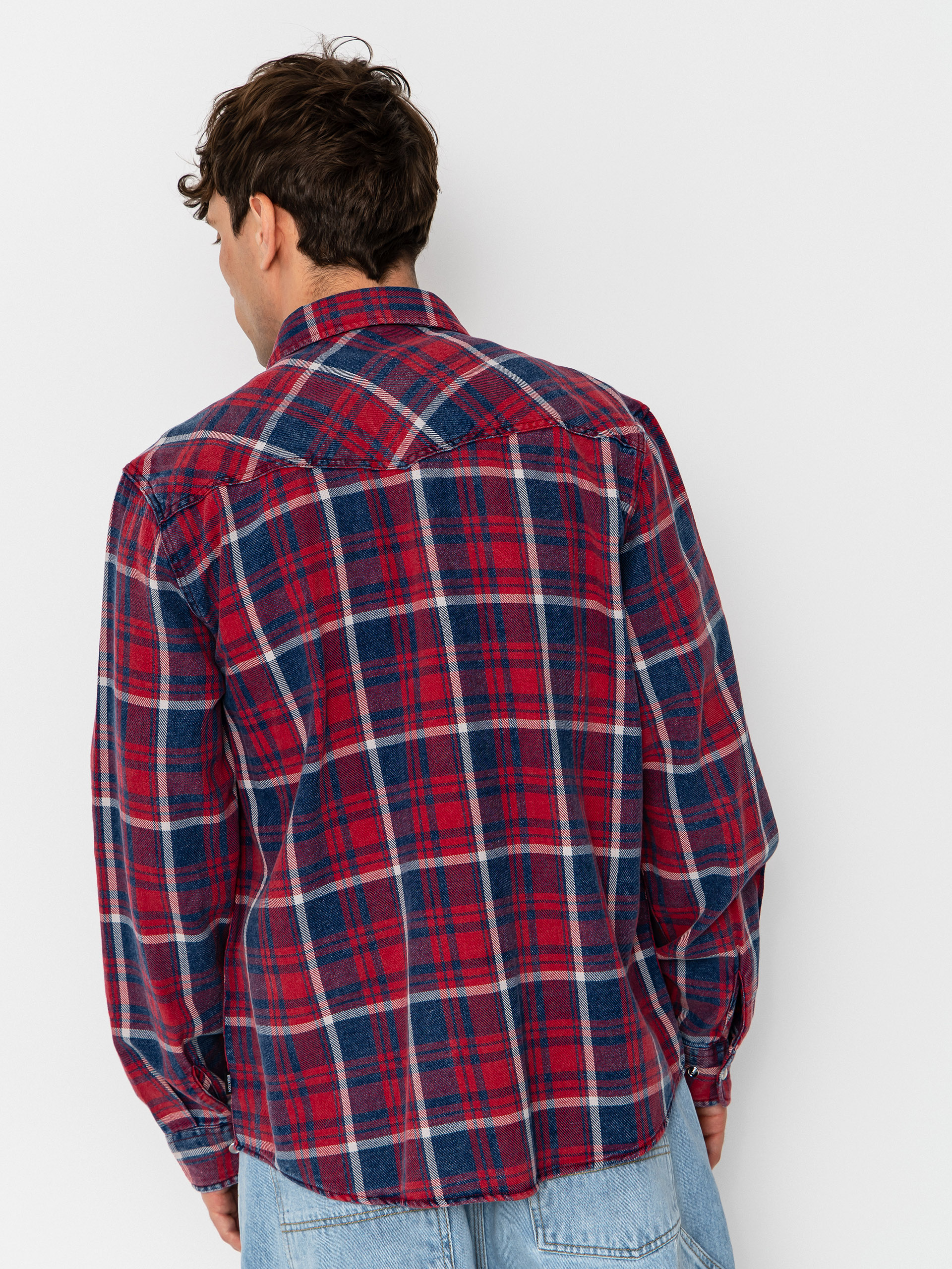 Košeľa Brixton Waylon Lw Overshirt (denim plaid)