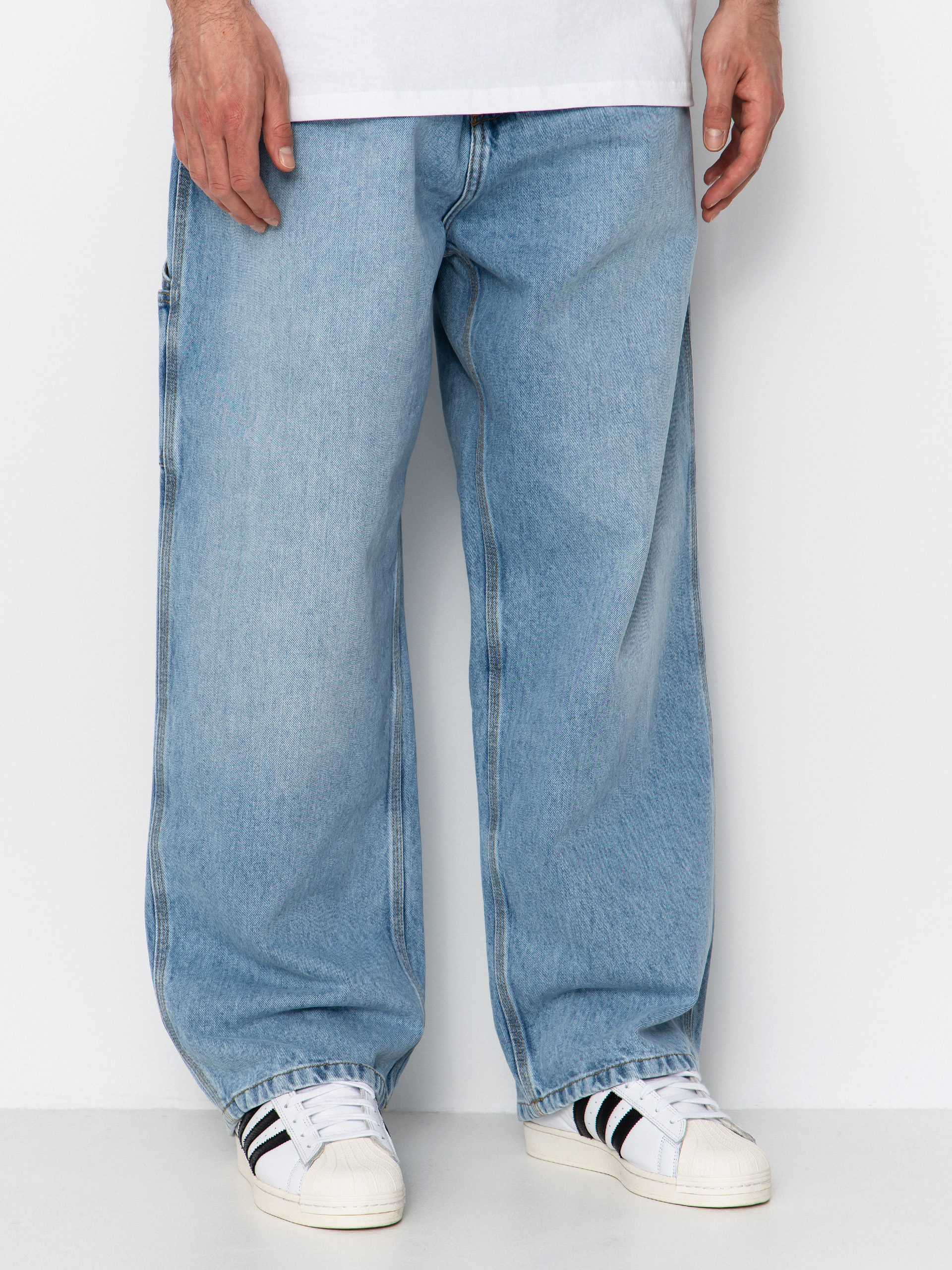 Nohavice Carhartt WIP Belmont (blue heavy worn bleached)