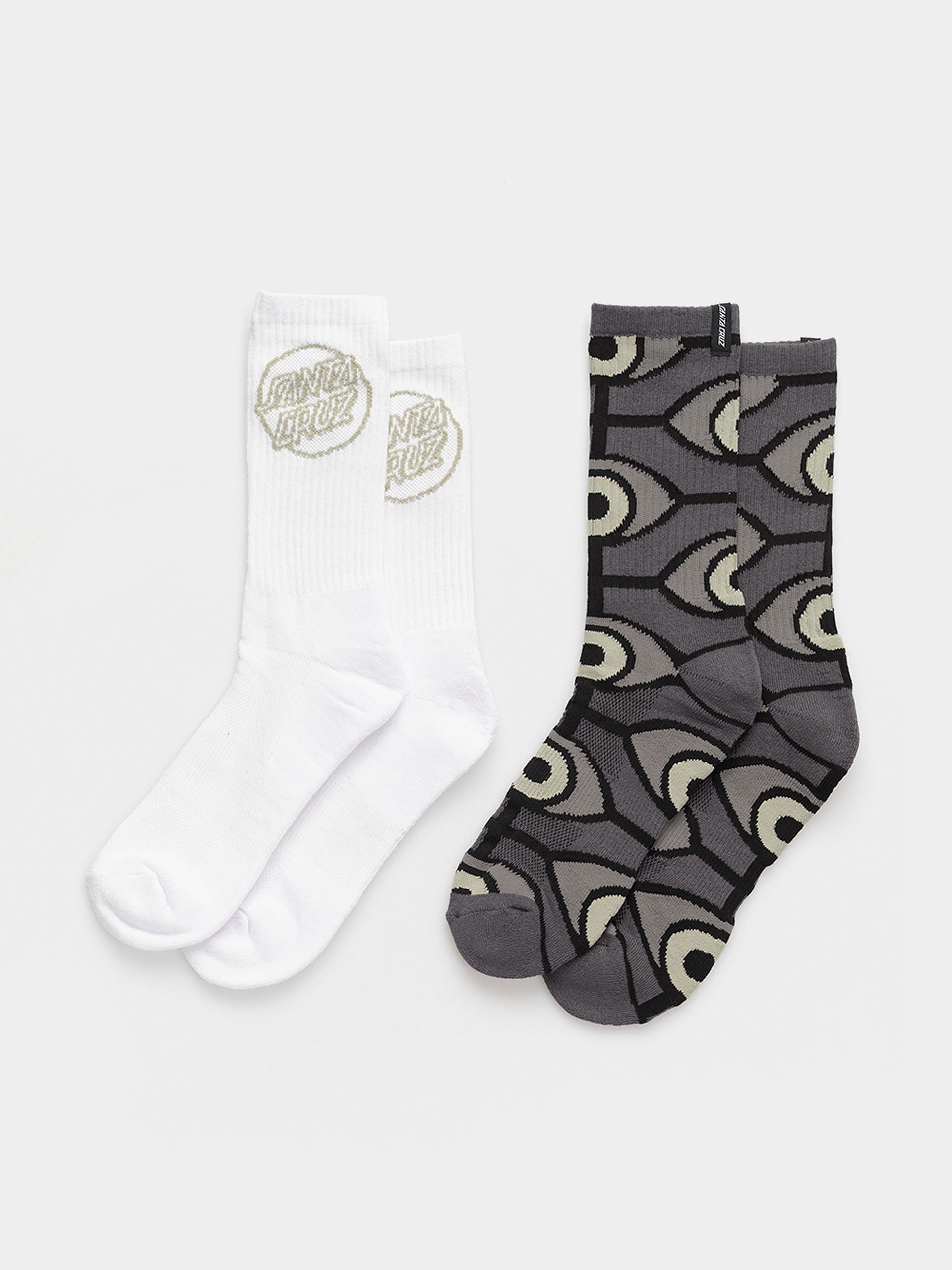 Ponožky Santa Cruz Salba Eyess 2pk (black & white)