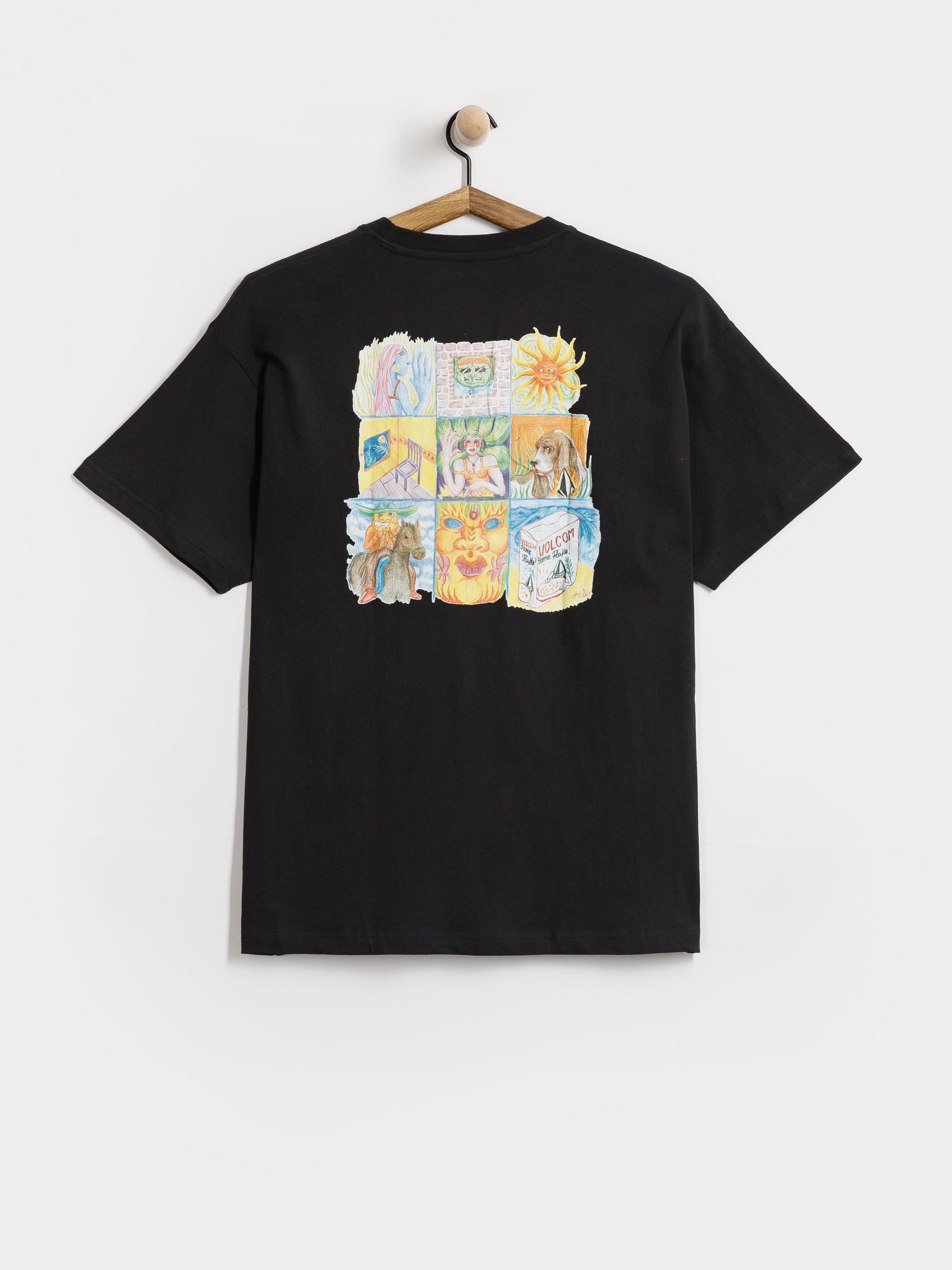 Tričko Volcom Double Fantasy Lse (black)