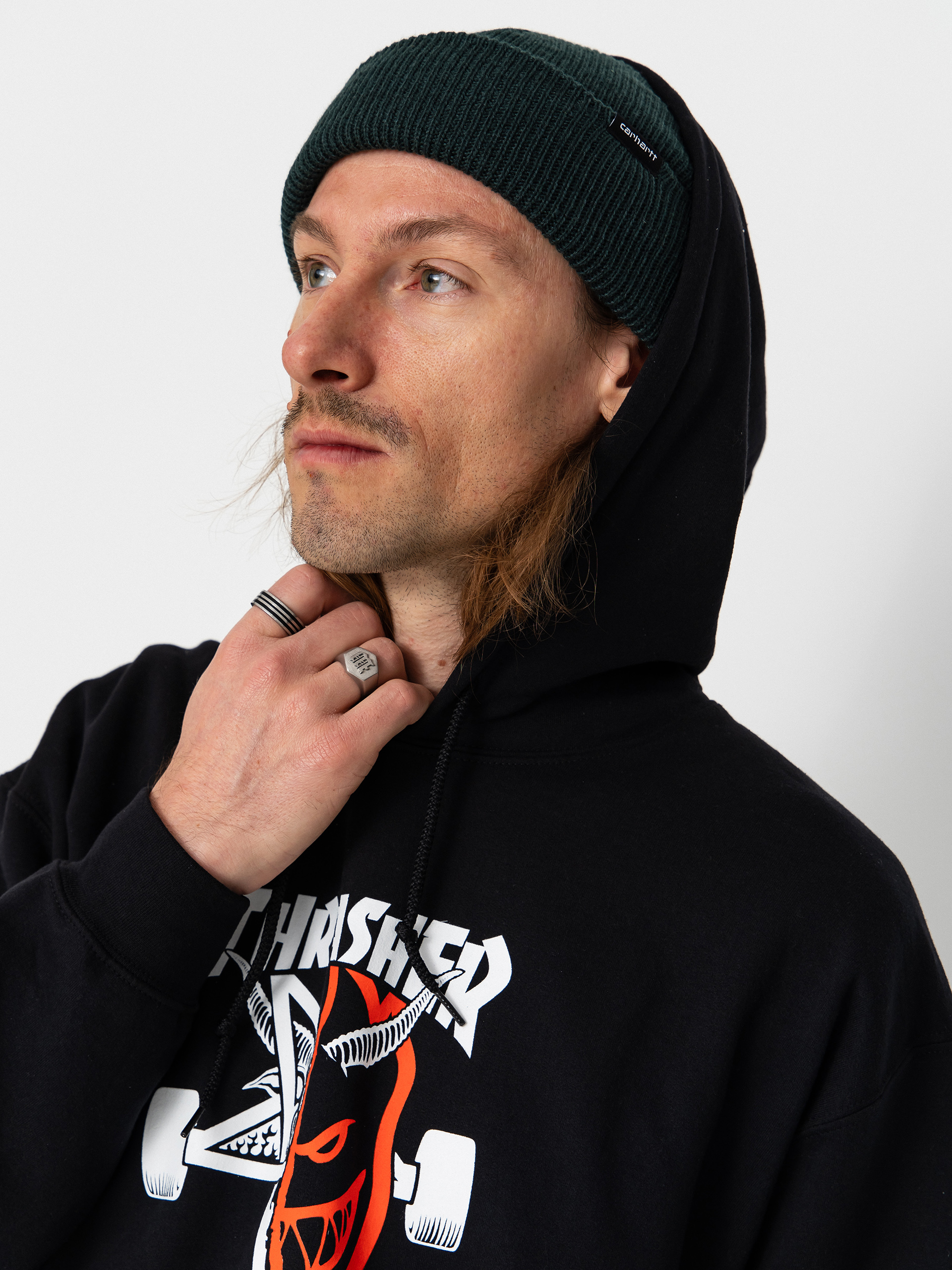 Mikina s kapucňou Thrasher x Spitfire Thrash & Burn HD (black)