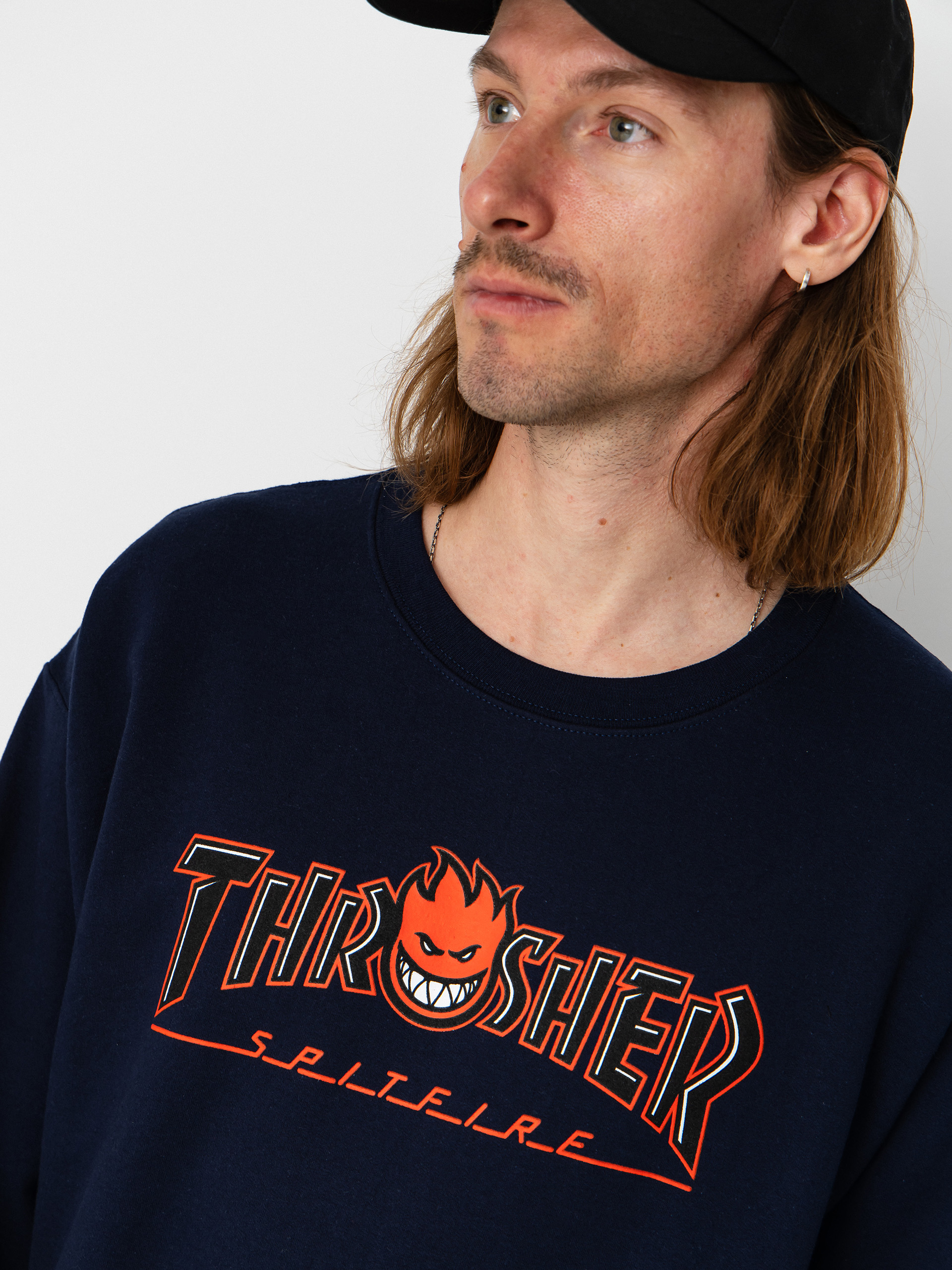 Mikina Thrasher x Spitfire Big Head Outline (navy)