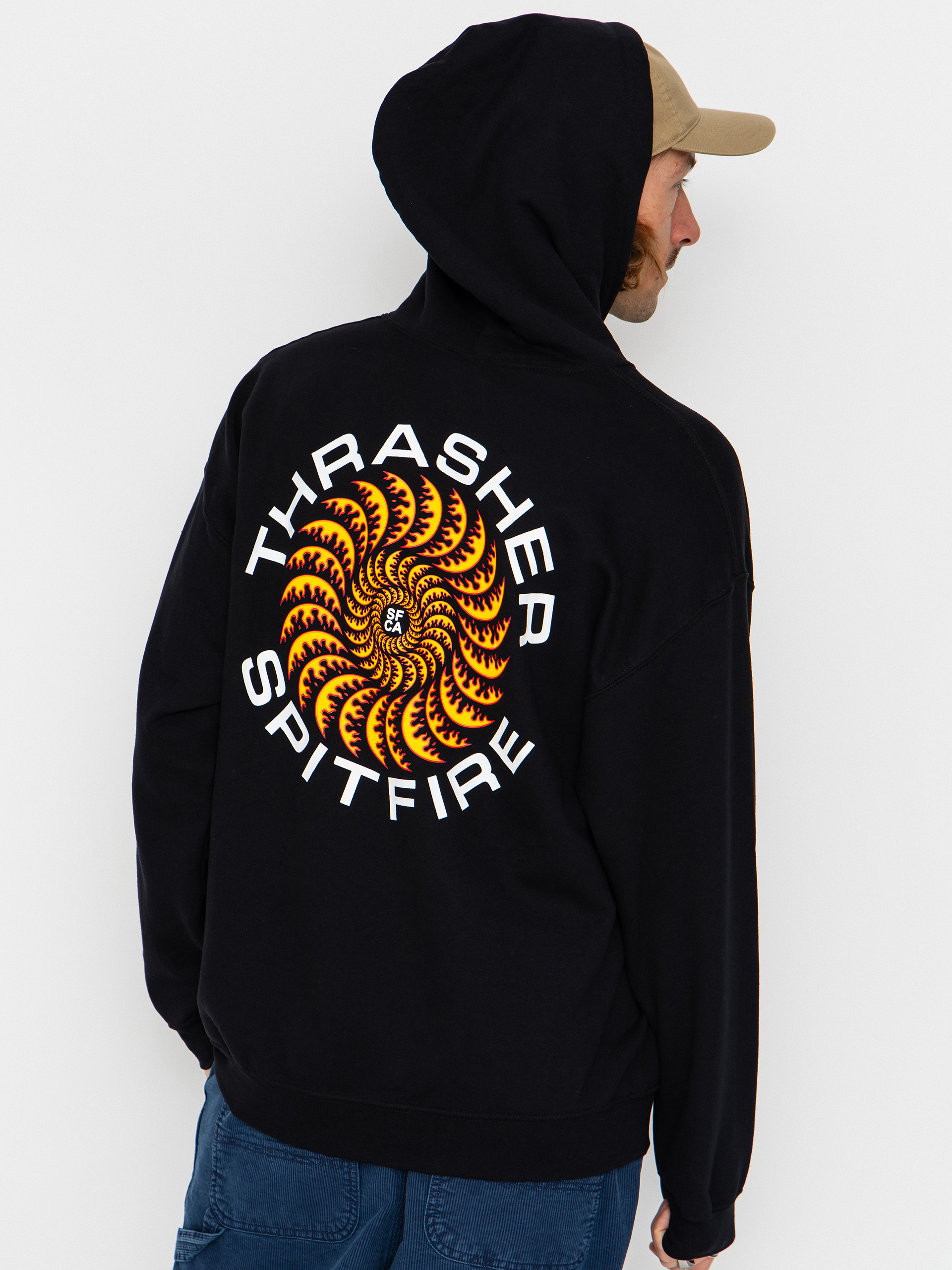 Mikina s kapucňou Thrasher x Spitfire Classic Swirl HD