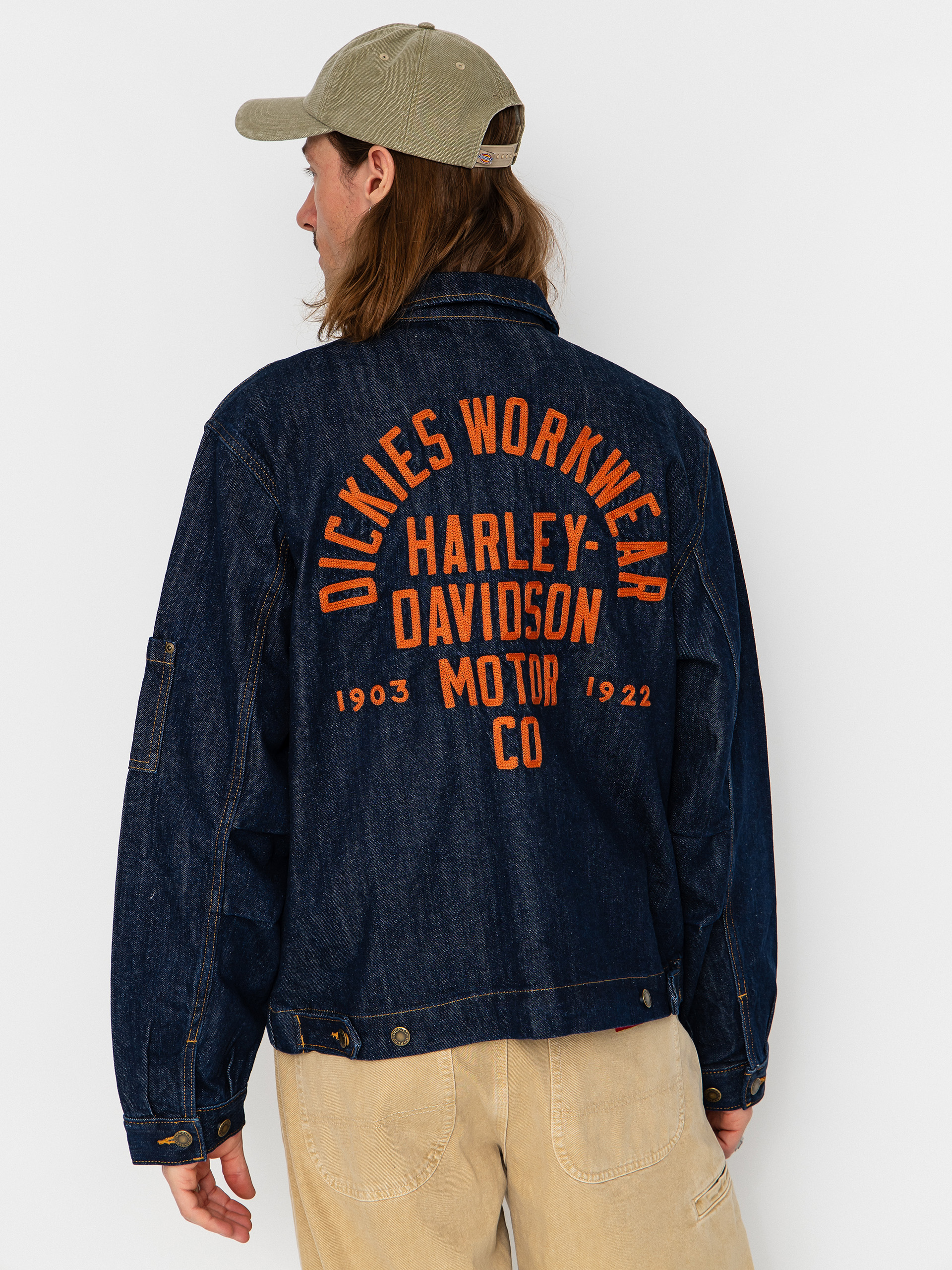 Bunda Dickies X Harley Davidson Boxy Denim (rinsed indigo blue)