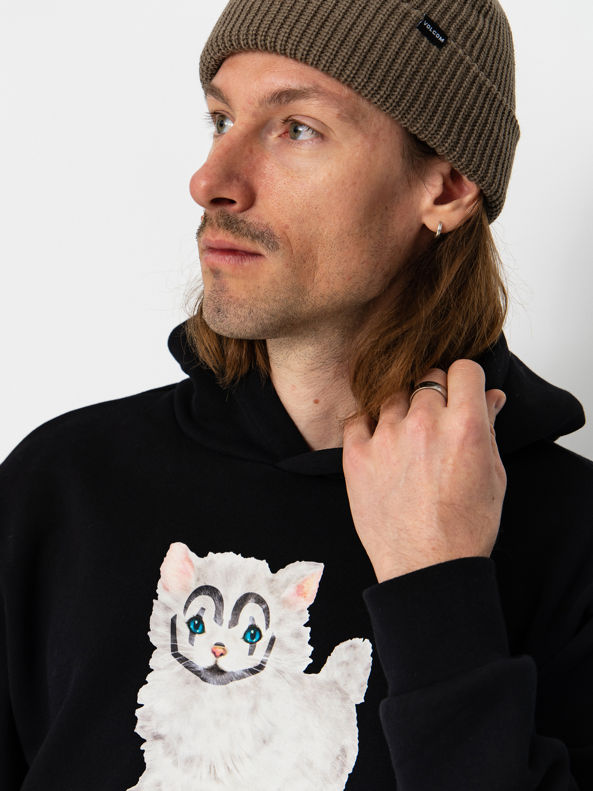 Mikina s kapucňou RipNDip Pet Me Im Cute HD (black)