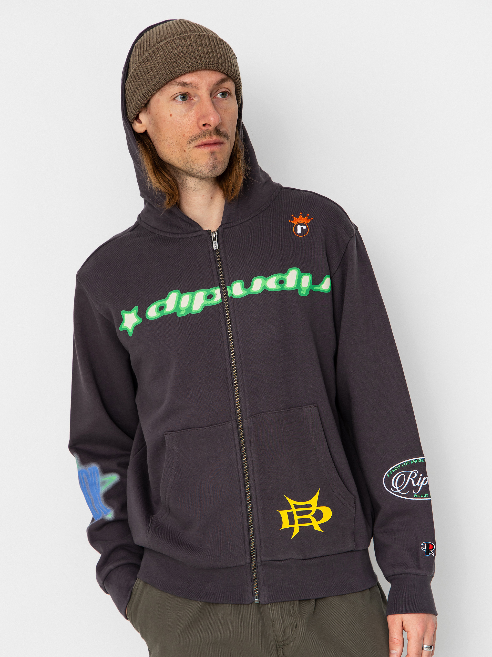 Mikina s kapucňou RipNDip Allure Zip HD (black)