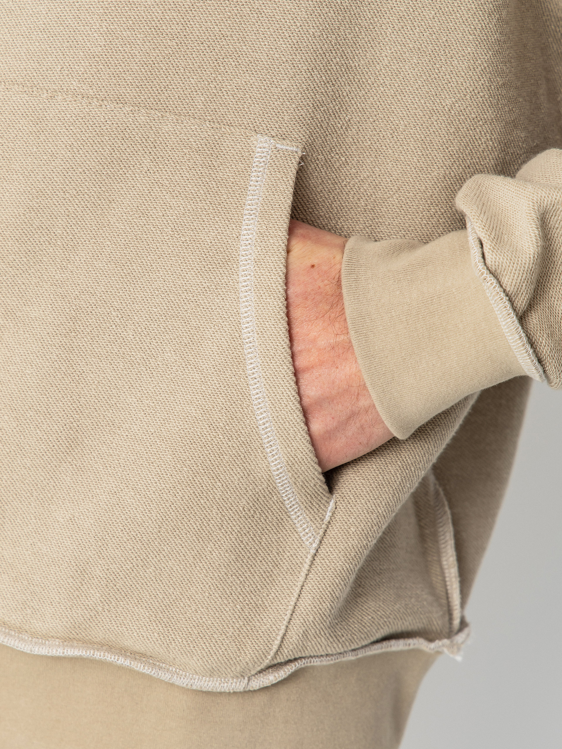 Mikina s kapucňou RipNDip Linked Up Reverse Stitched HD (khaki)