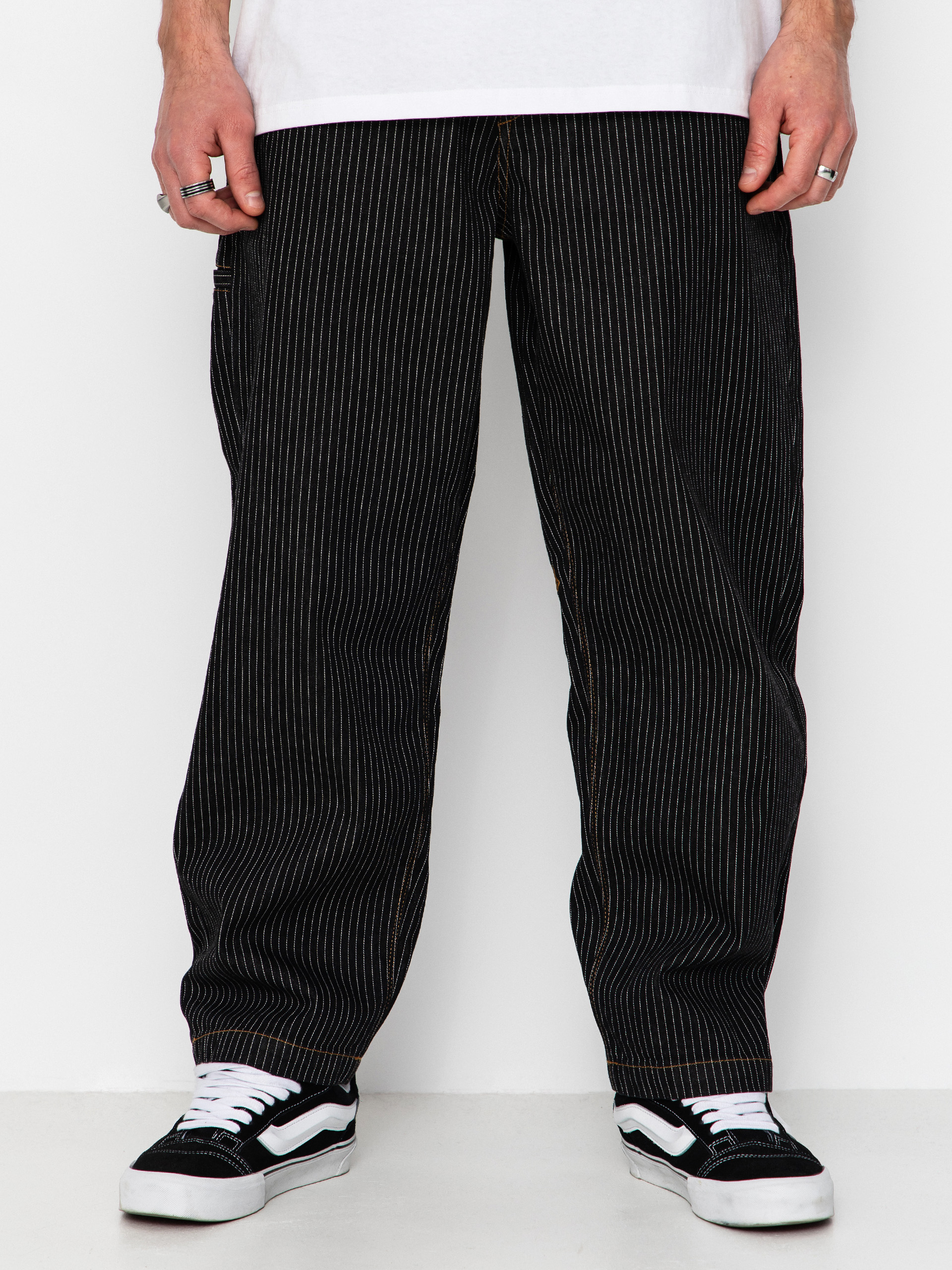 Nohavice Volcom Work Dialed (black stripe)