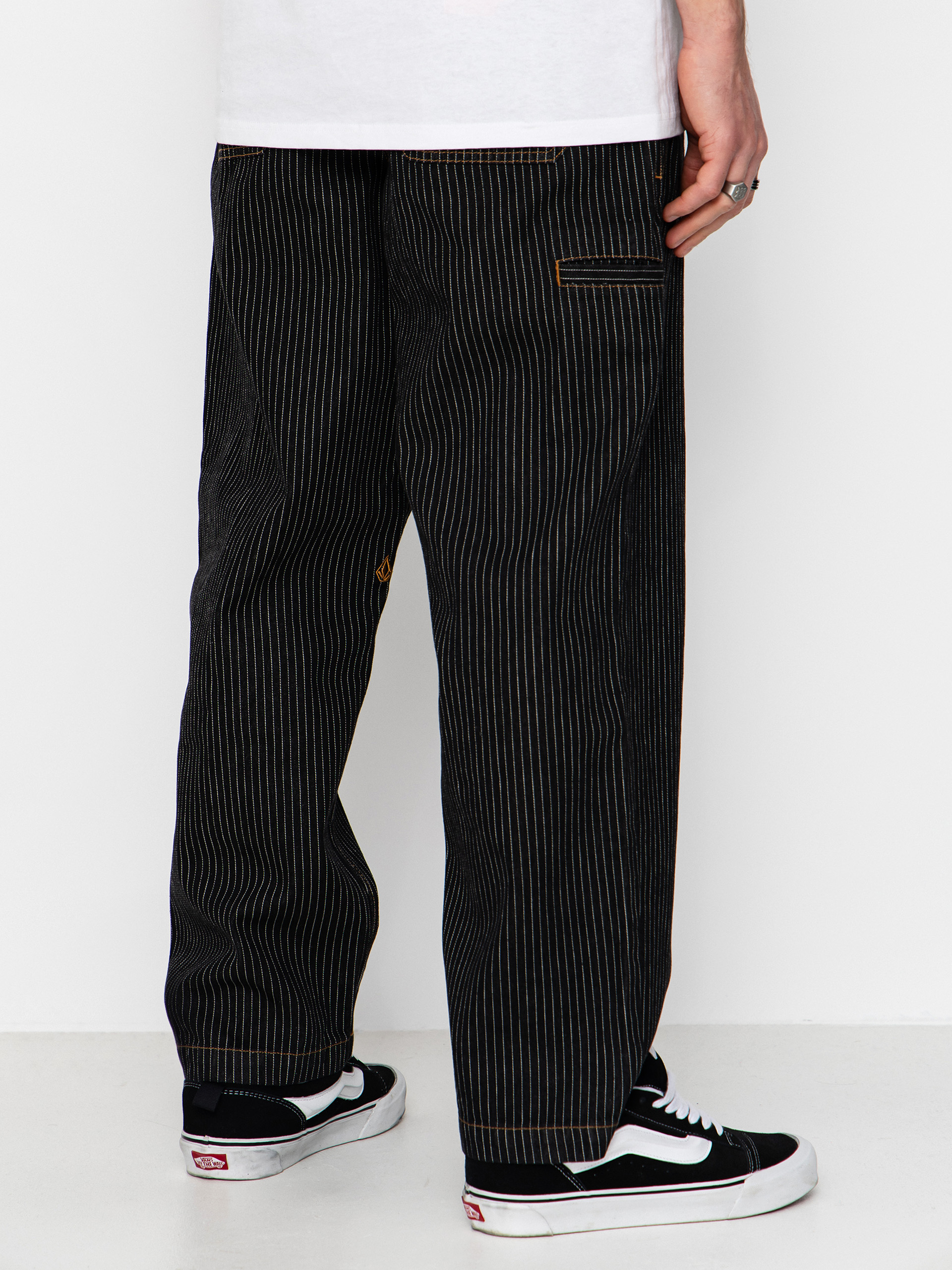 Nohavice Volcom Work Dialed (black stripe)