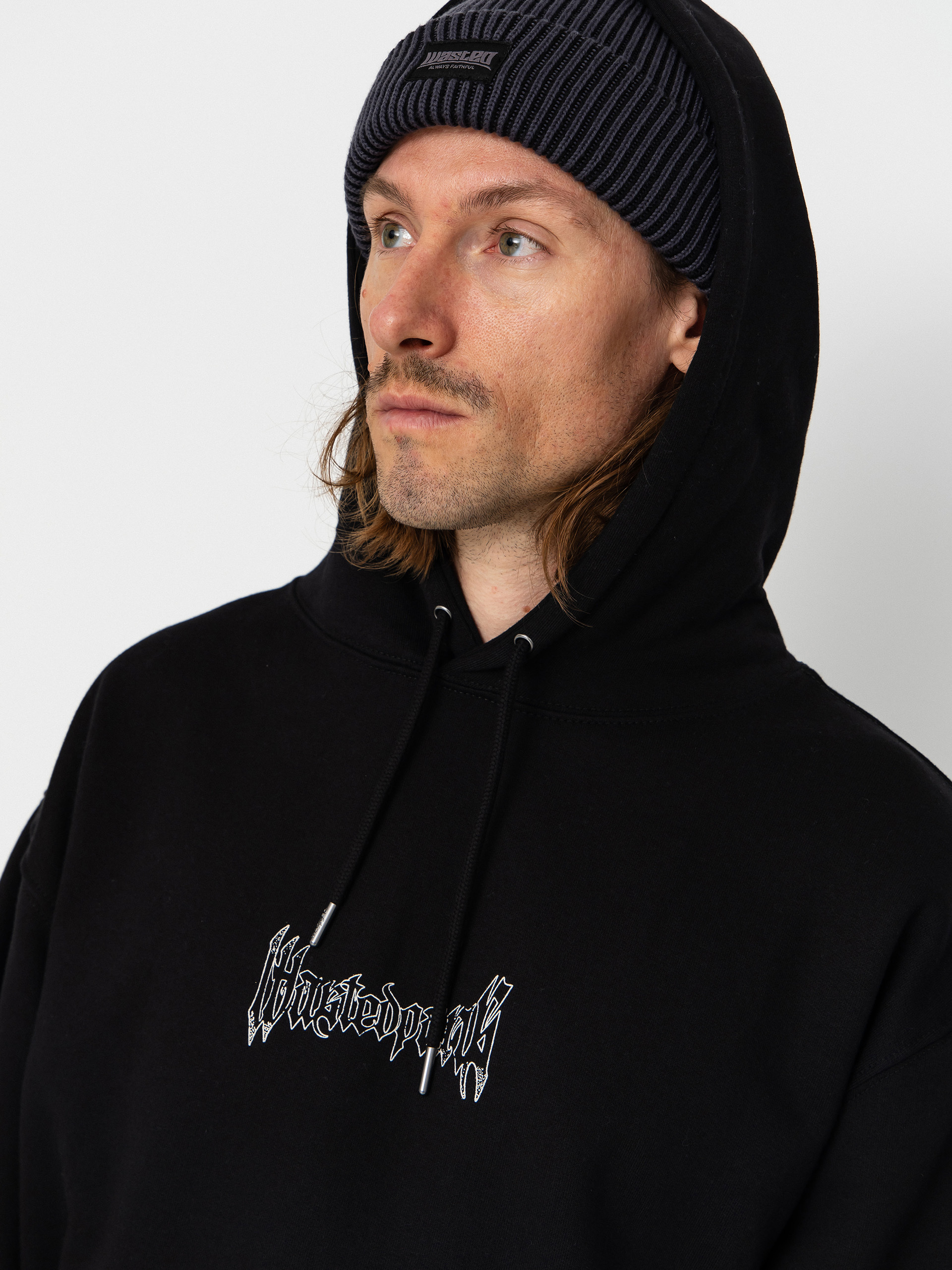 Mikina s kapucňou Wasted Paris Snakes HD (black)