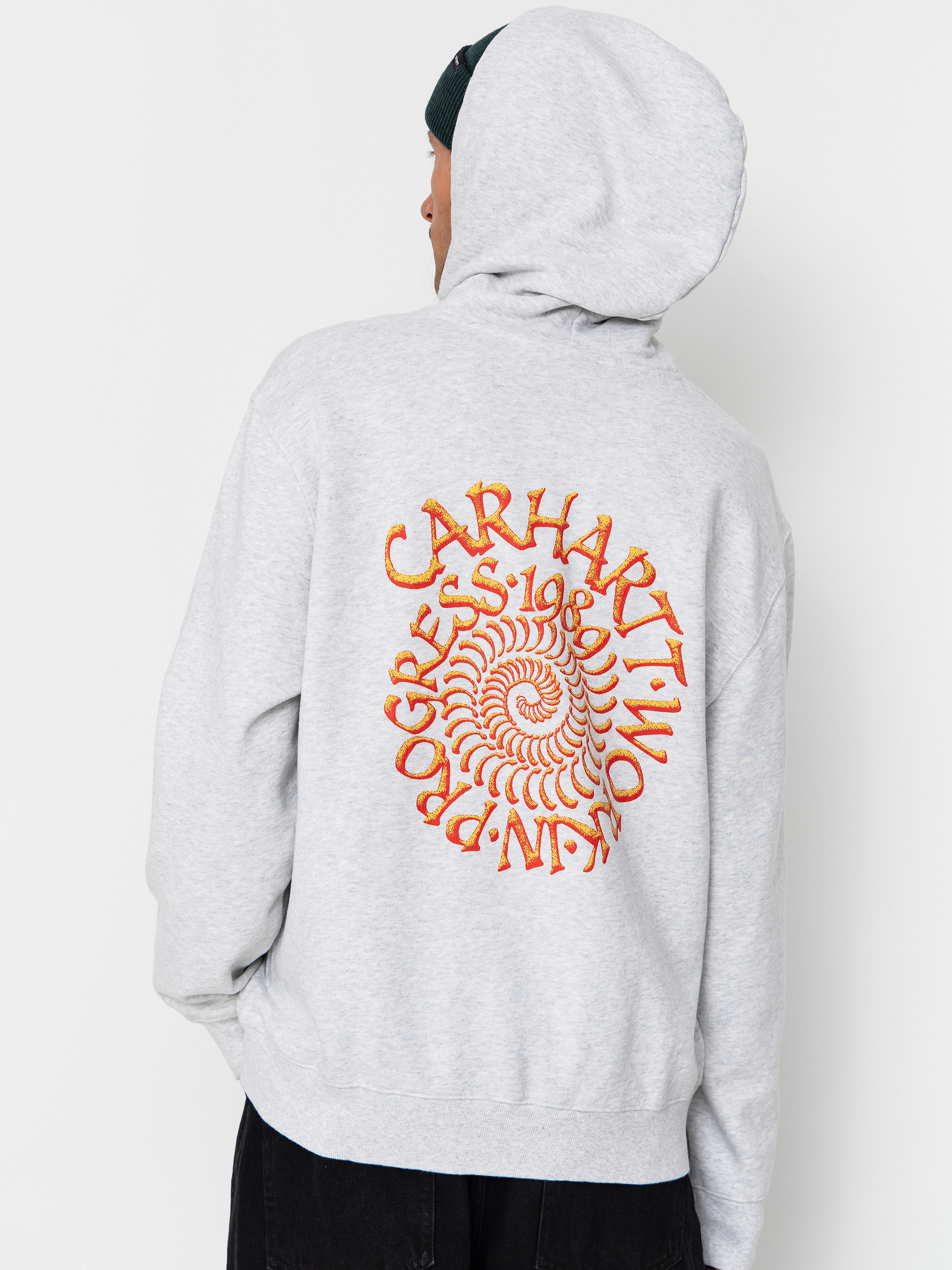 Mikina s kapucňou Carhartt WIP Spiral HD (ash heather)