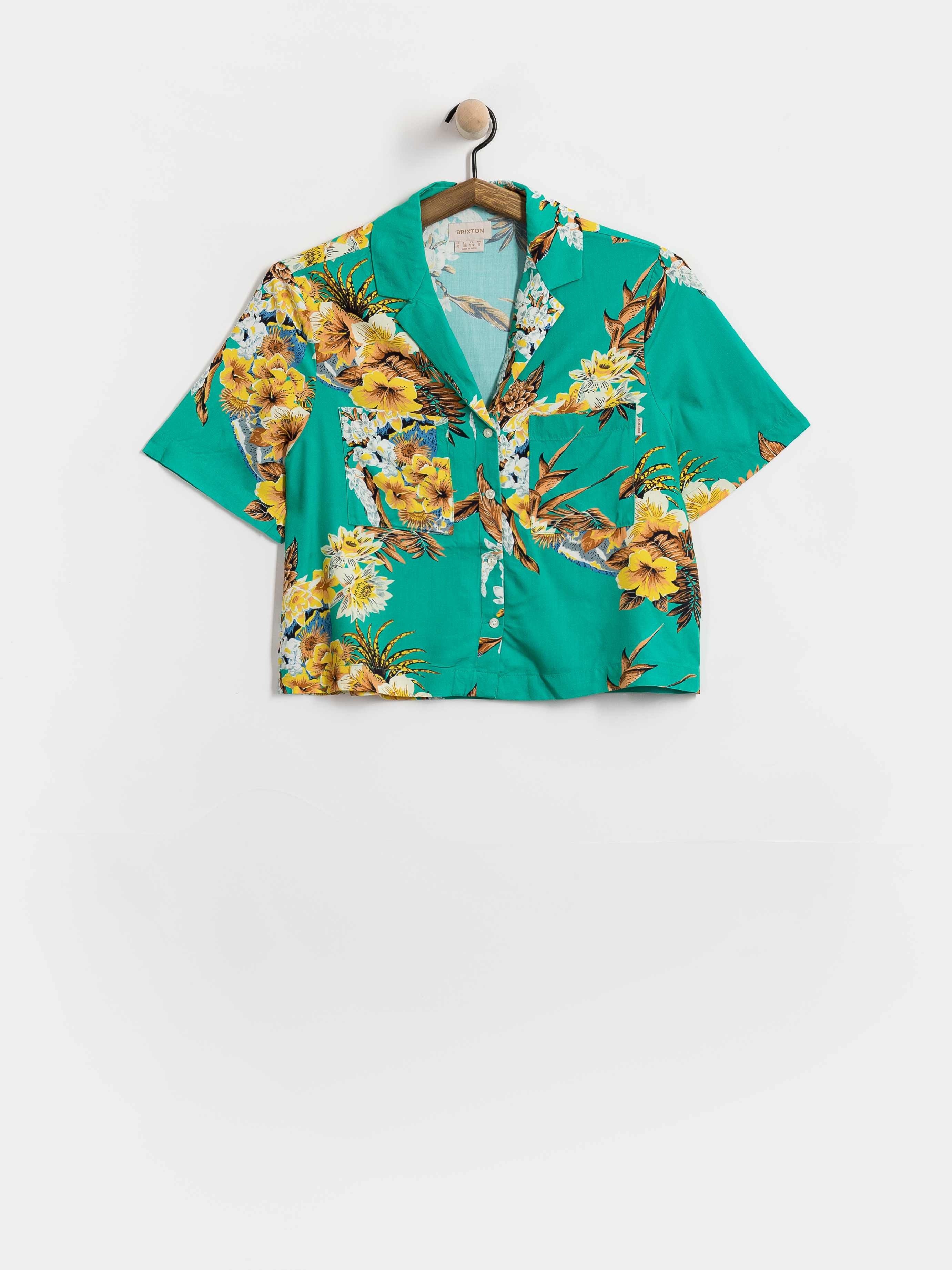 Košeľa Brixton Campos Button Down Wmn (retro green flor campos)