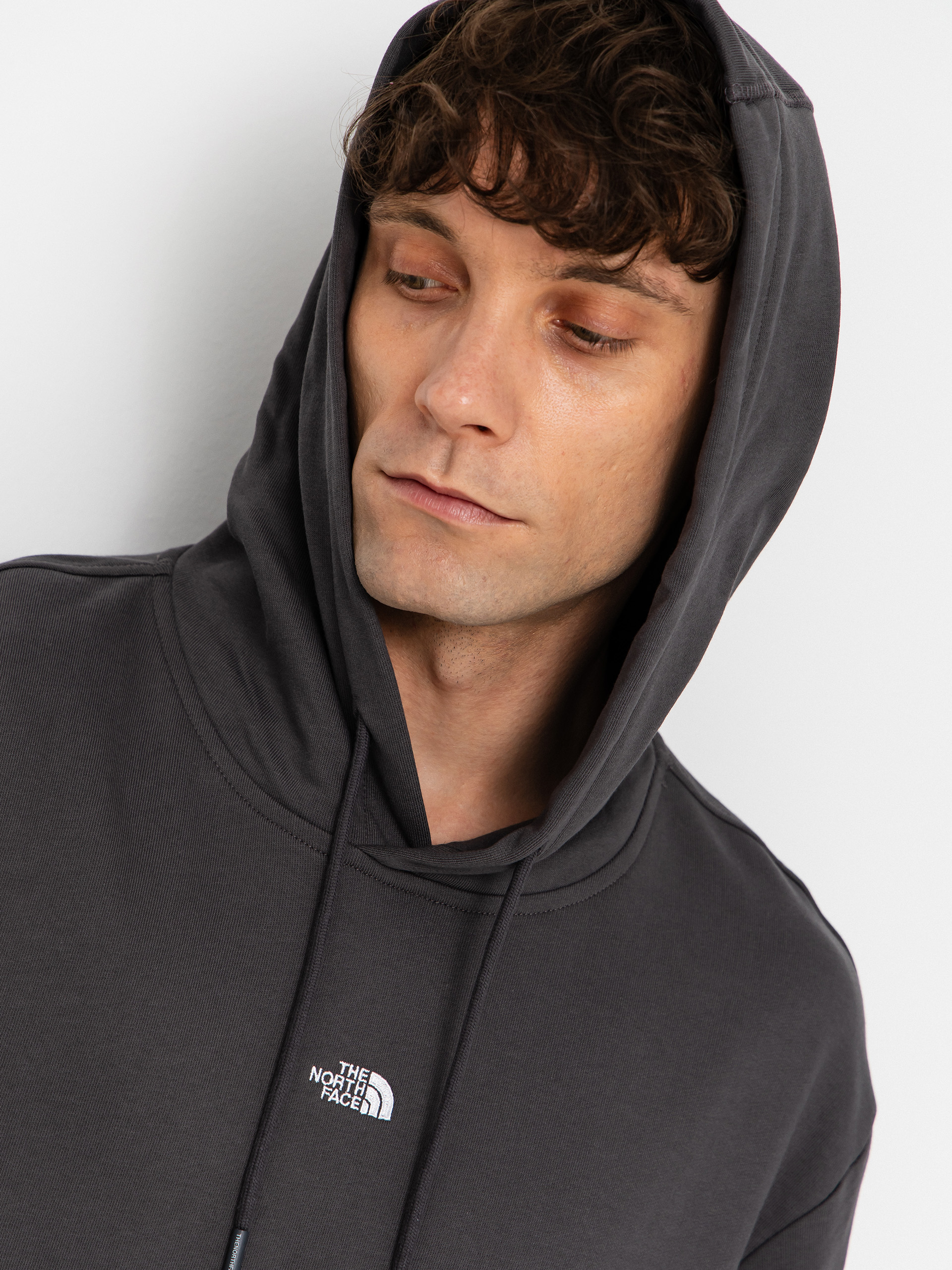 Mikina s kapucňou The North Face Essential Light Relaxed HD (anthracite grey)