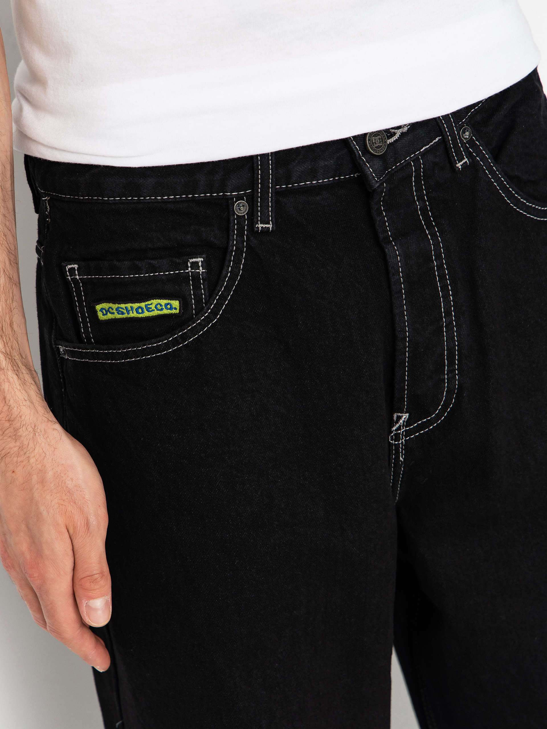 Nohavice DC Baggy Denim (black tint)