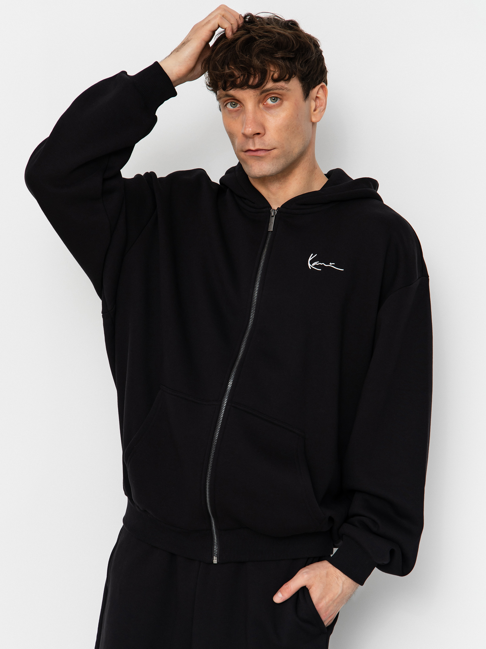 Mikina s kapucňou Karl Kani Chest Signature Essential ZHD