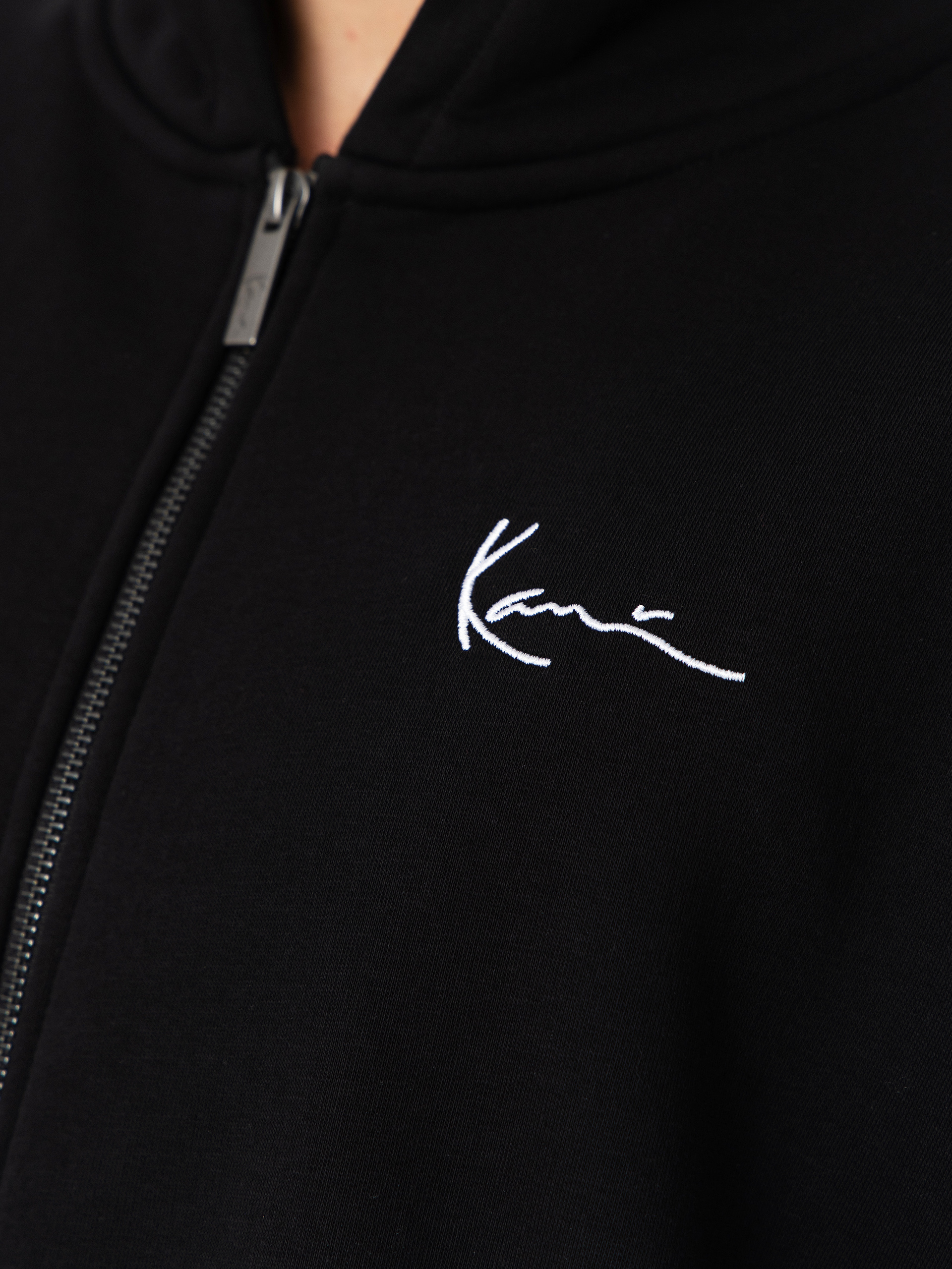 Mikina s kapucňou Karl Kani Chest Signature Essential ZHD (black)