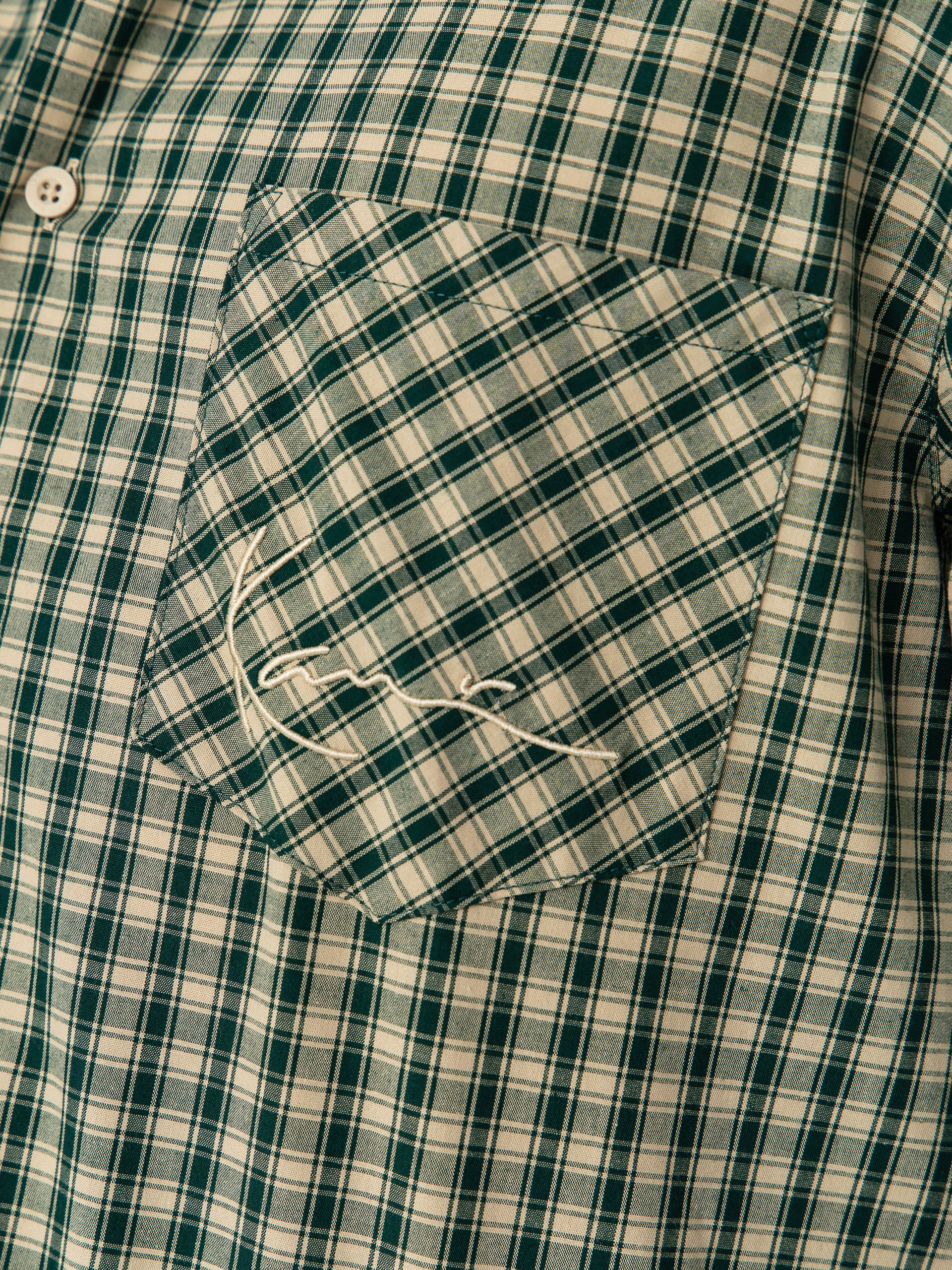 Košeľa Karl Kani Signature Check Boxy (green)