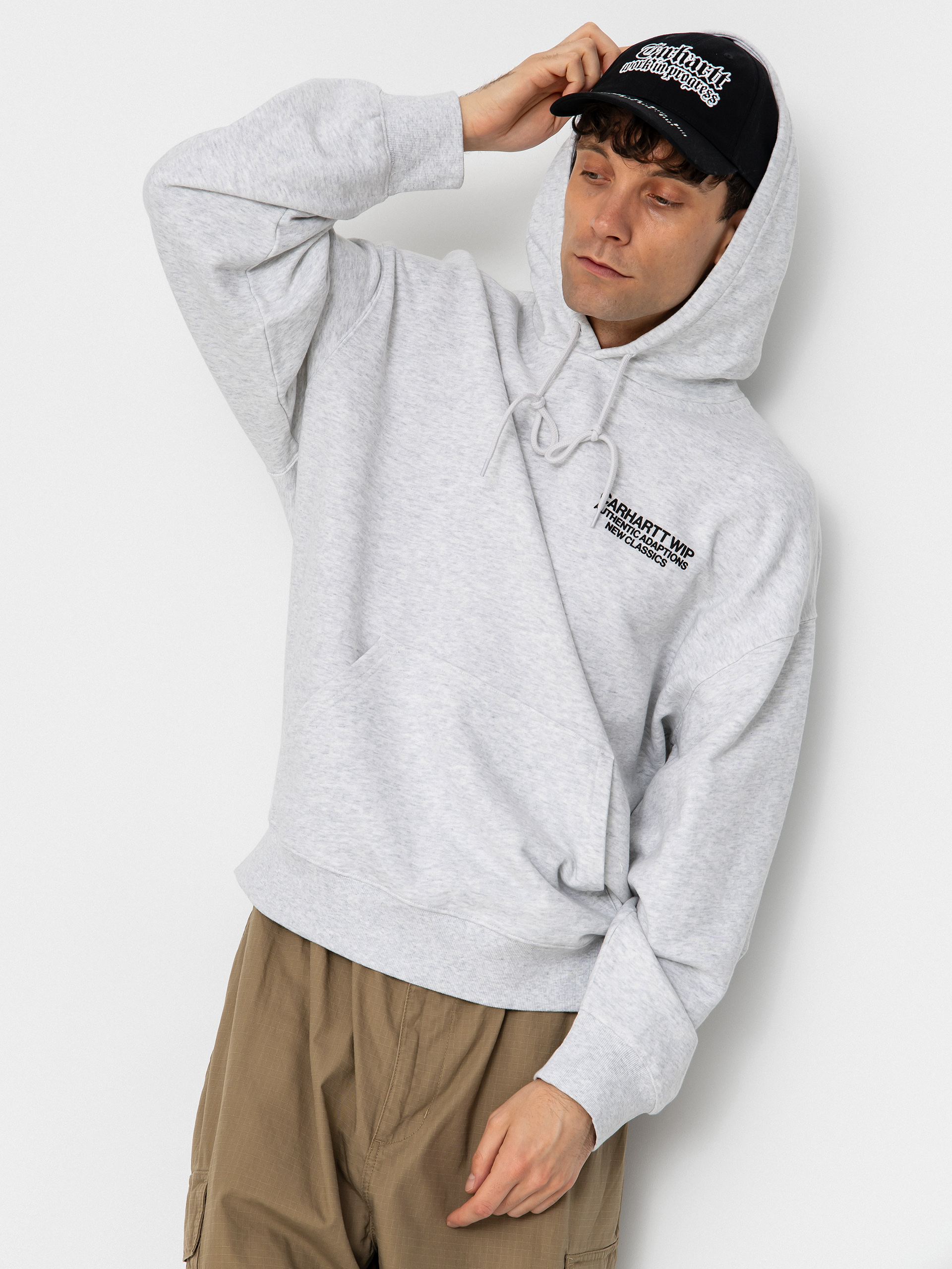 Mikina s kapucňou Carhartt WIP Sean Hamilton HD (ash heather)
