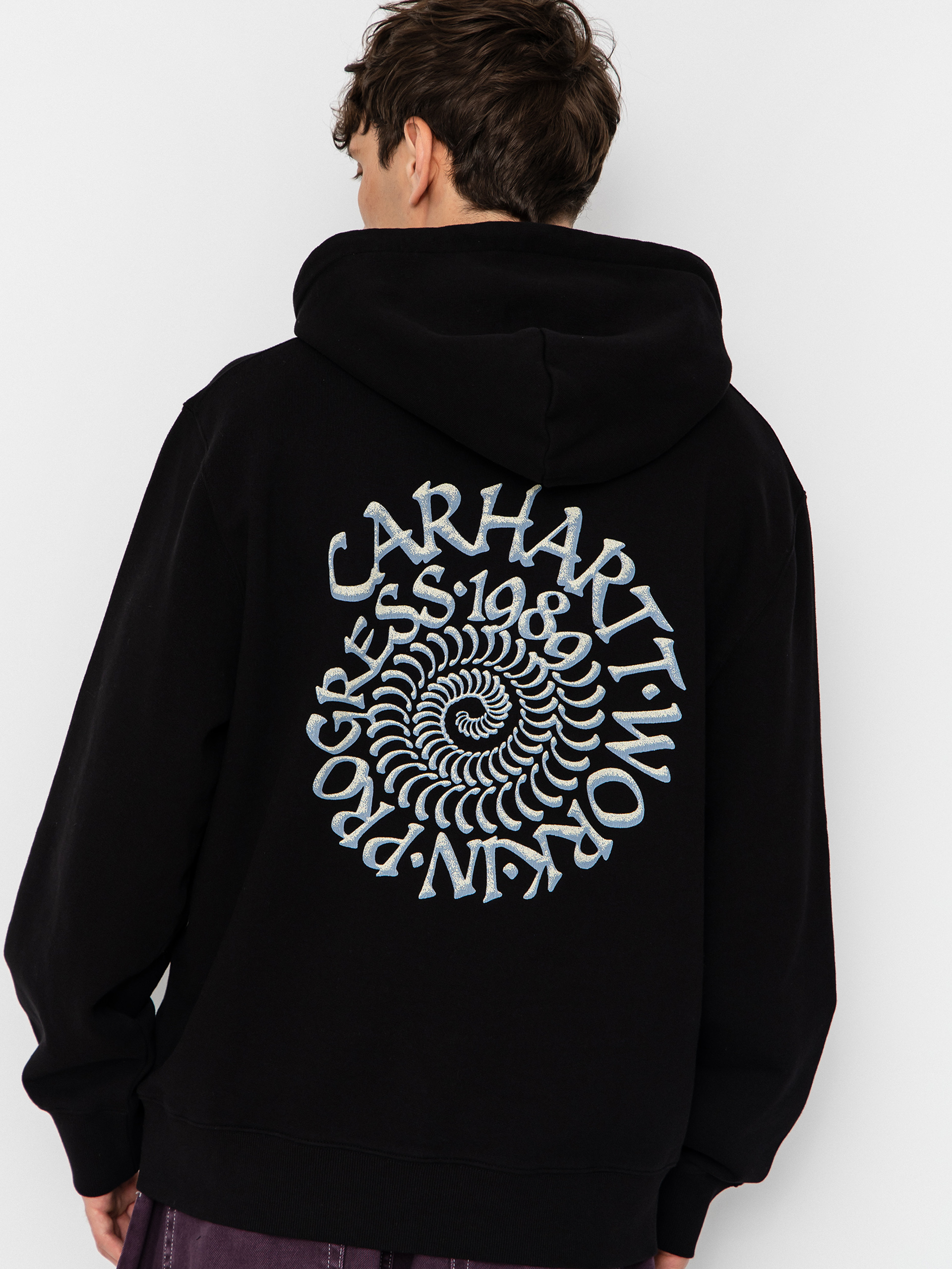 Mikina s kapucňou Carhartt WIP Spiral HD (black)