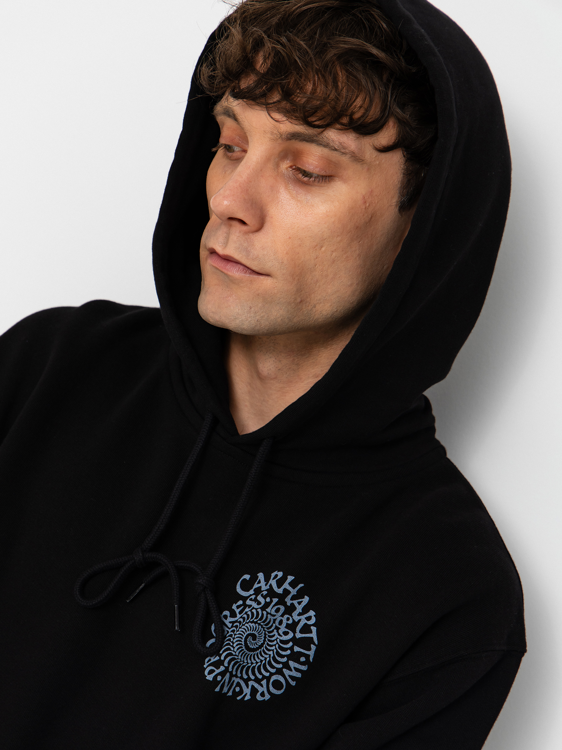 Mikina s kapucňou Carhartt WIP Spiral HD (black)