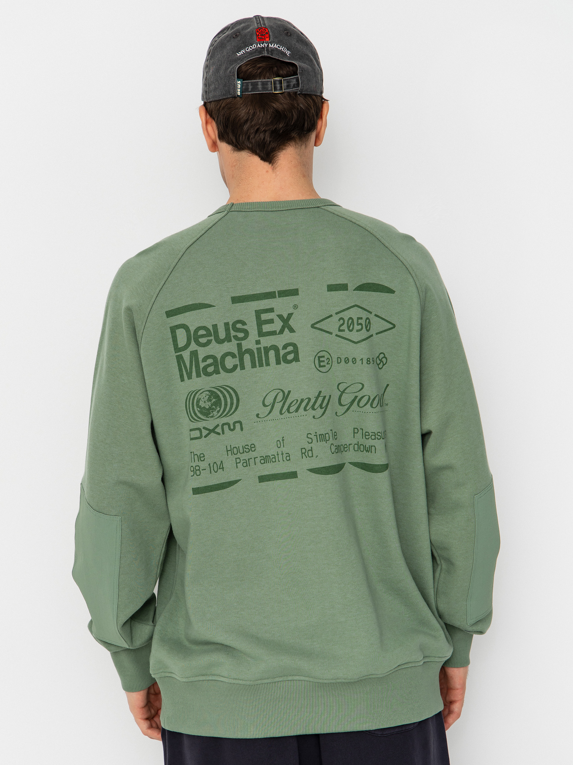 Mikina Deus Ex Machina Plenty Good Crew (loden frost green)