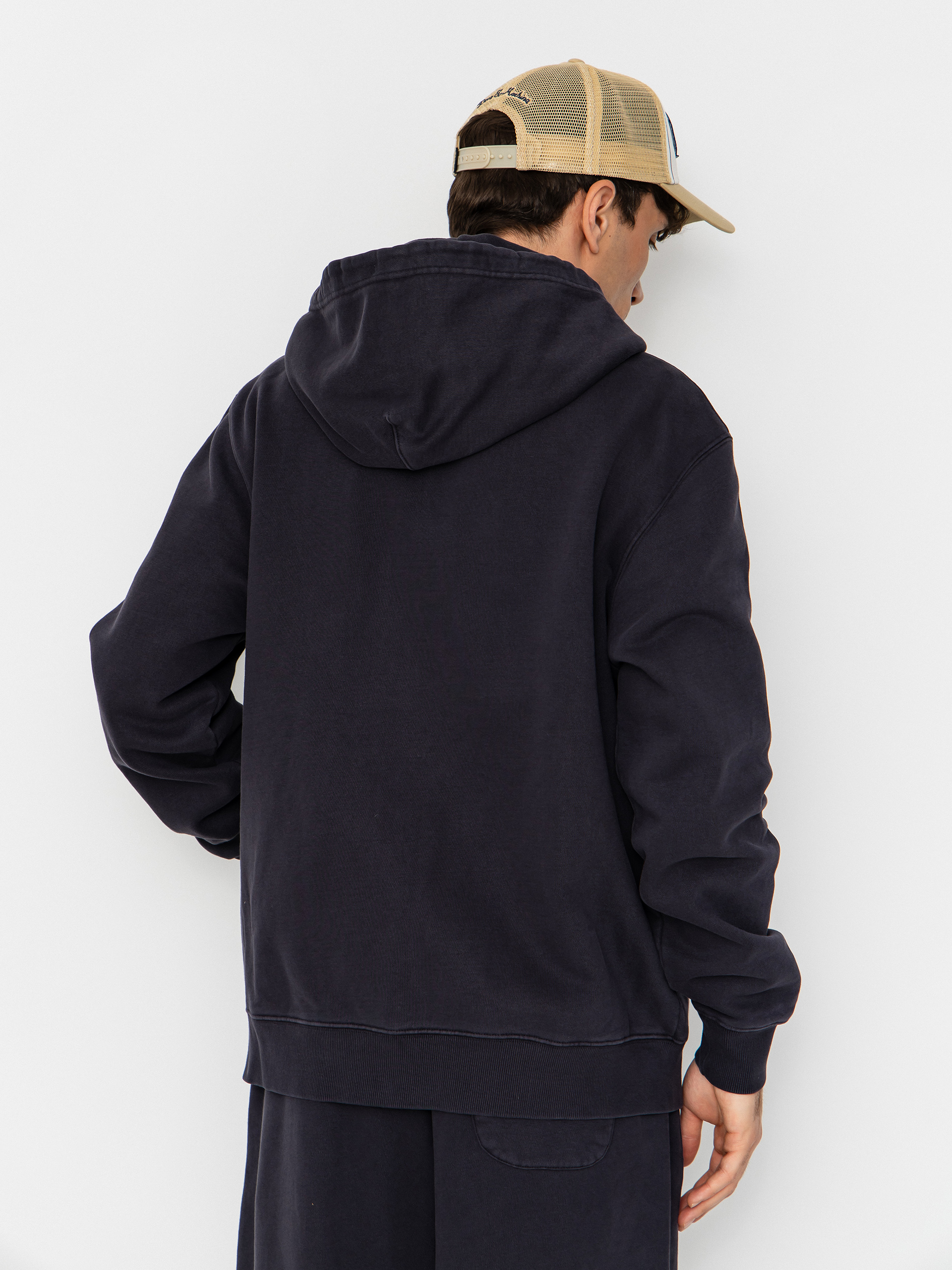 Mikina s kapucňou Deus Ex Machina Shield Garment Dyed ZHD (black)