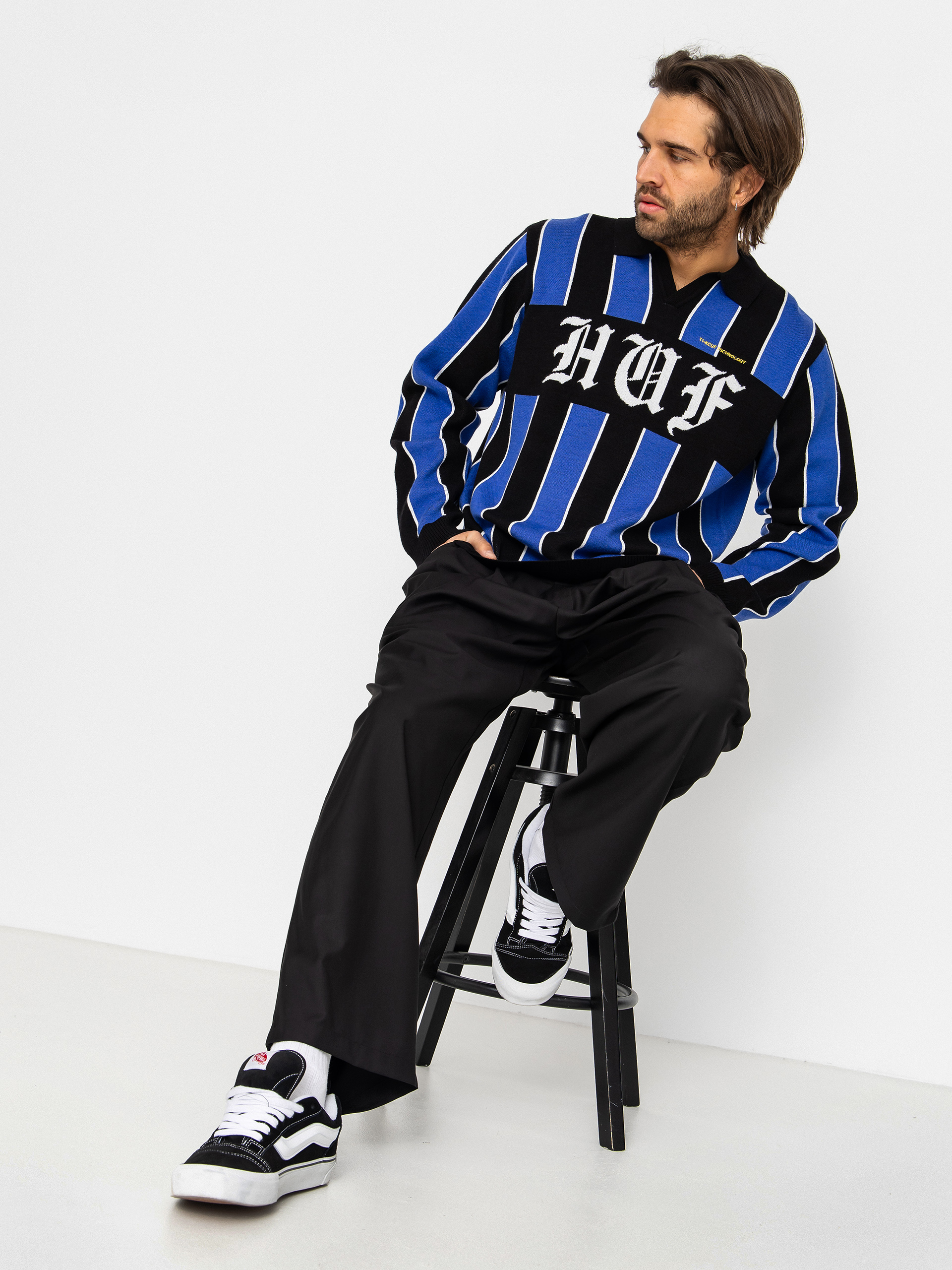 Sveter HUF Midfield Jersey (electric blue)