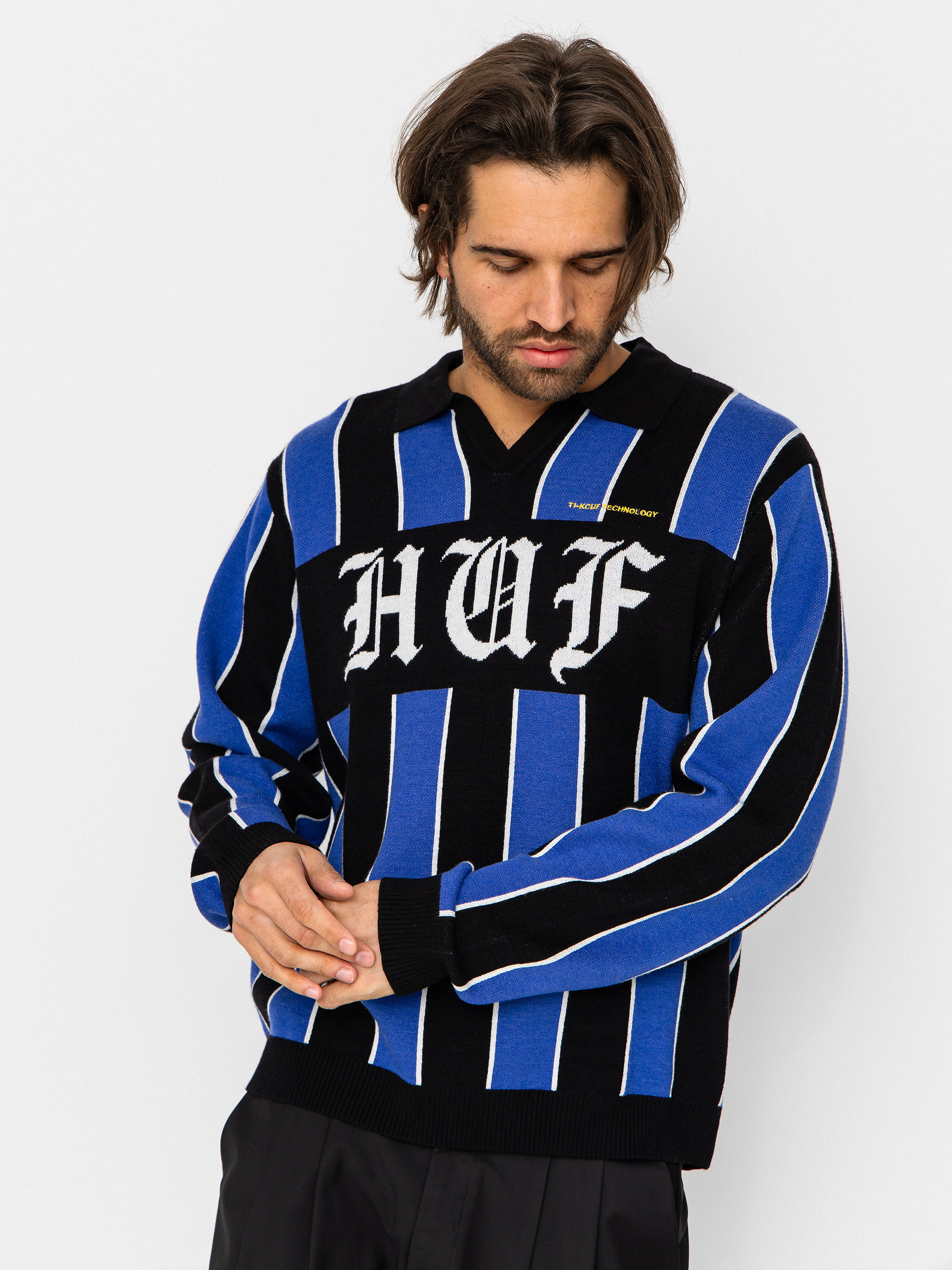 Sveter HUF Midfield Jersey (electric blue)