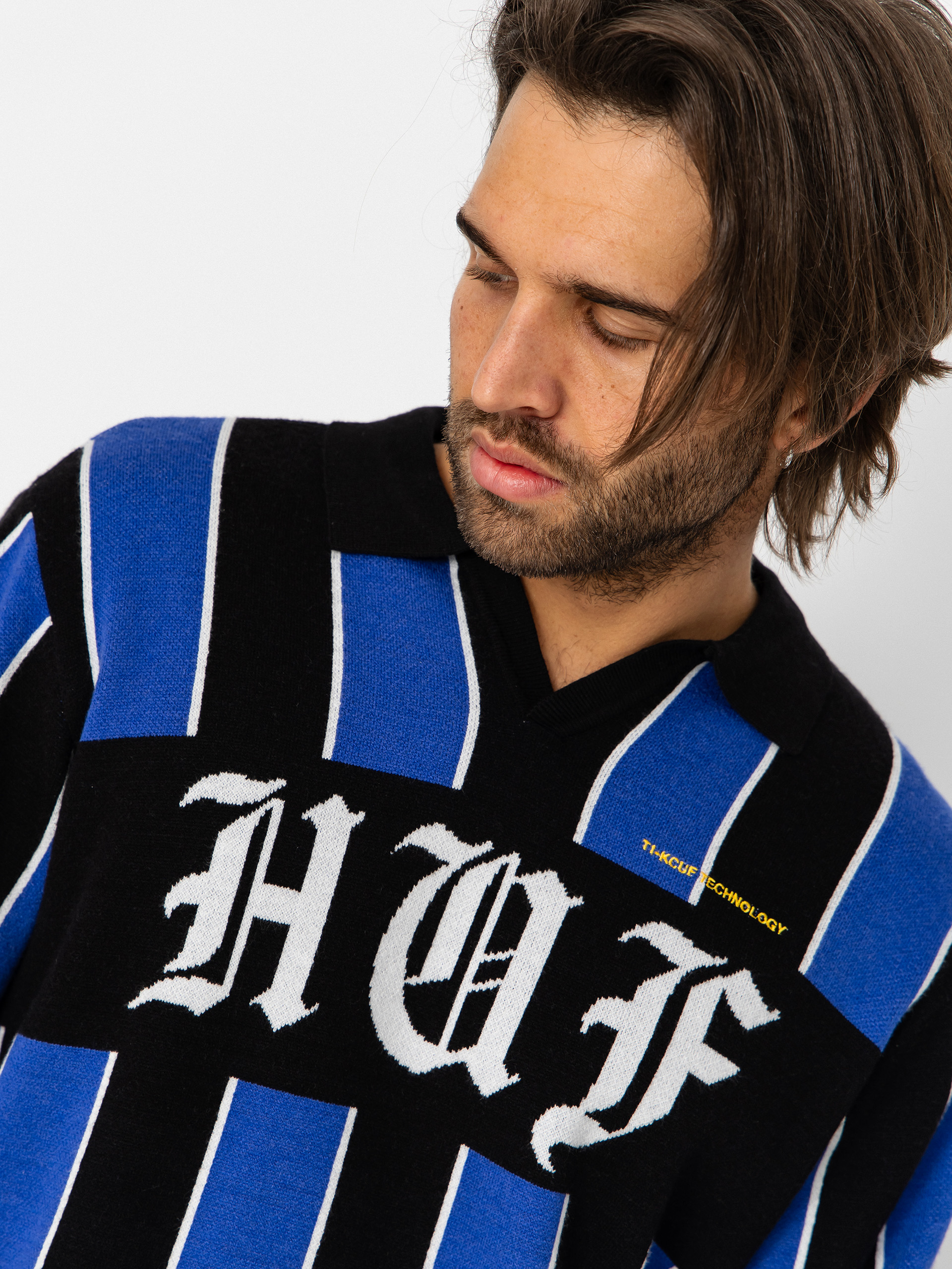 Sveter HUF Midfield Jersey (electric blue)
