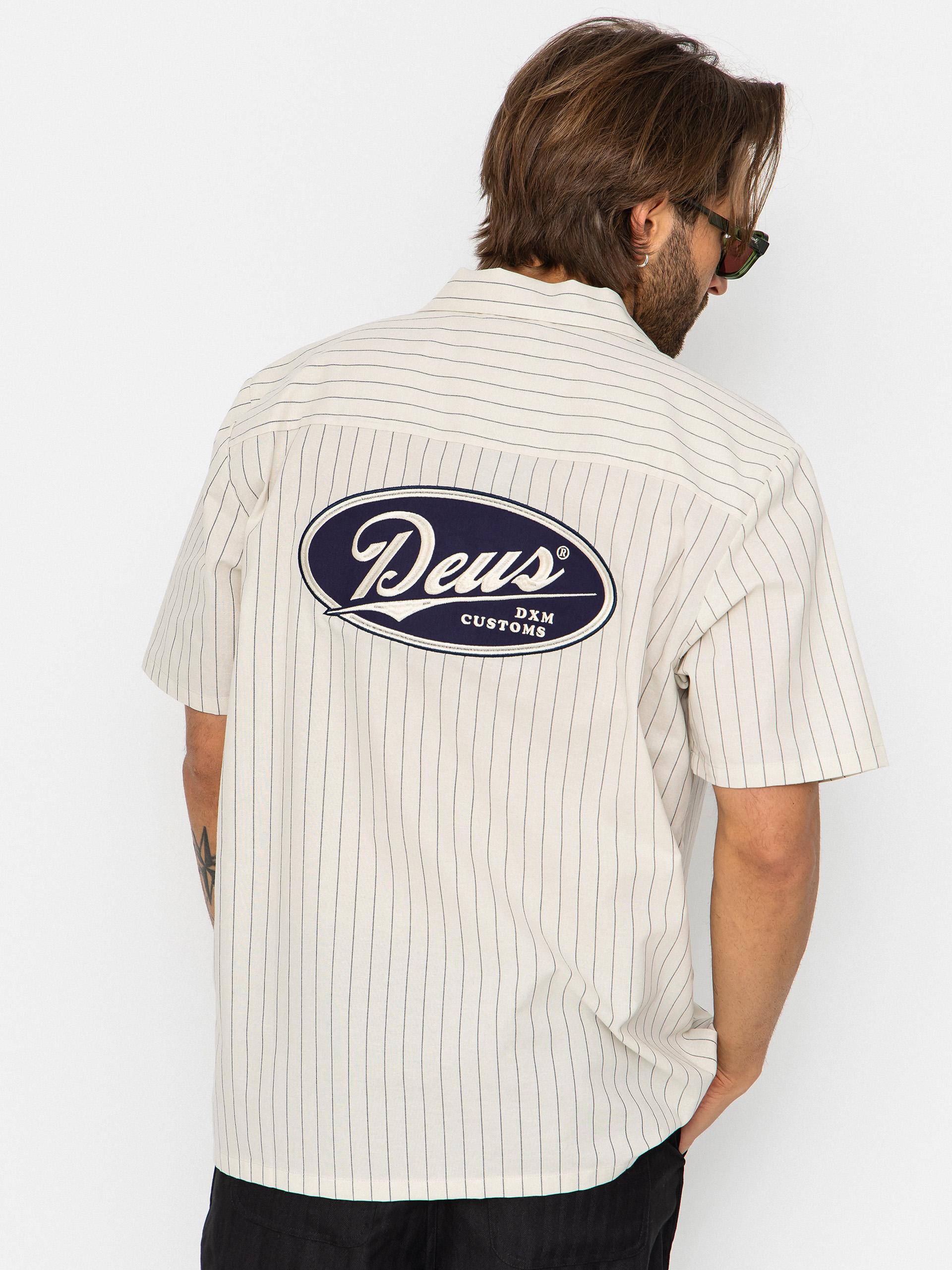 Košeľa Deus Ex Machina Forecourt Stripe (dirty white)