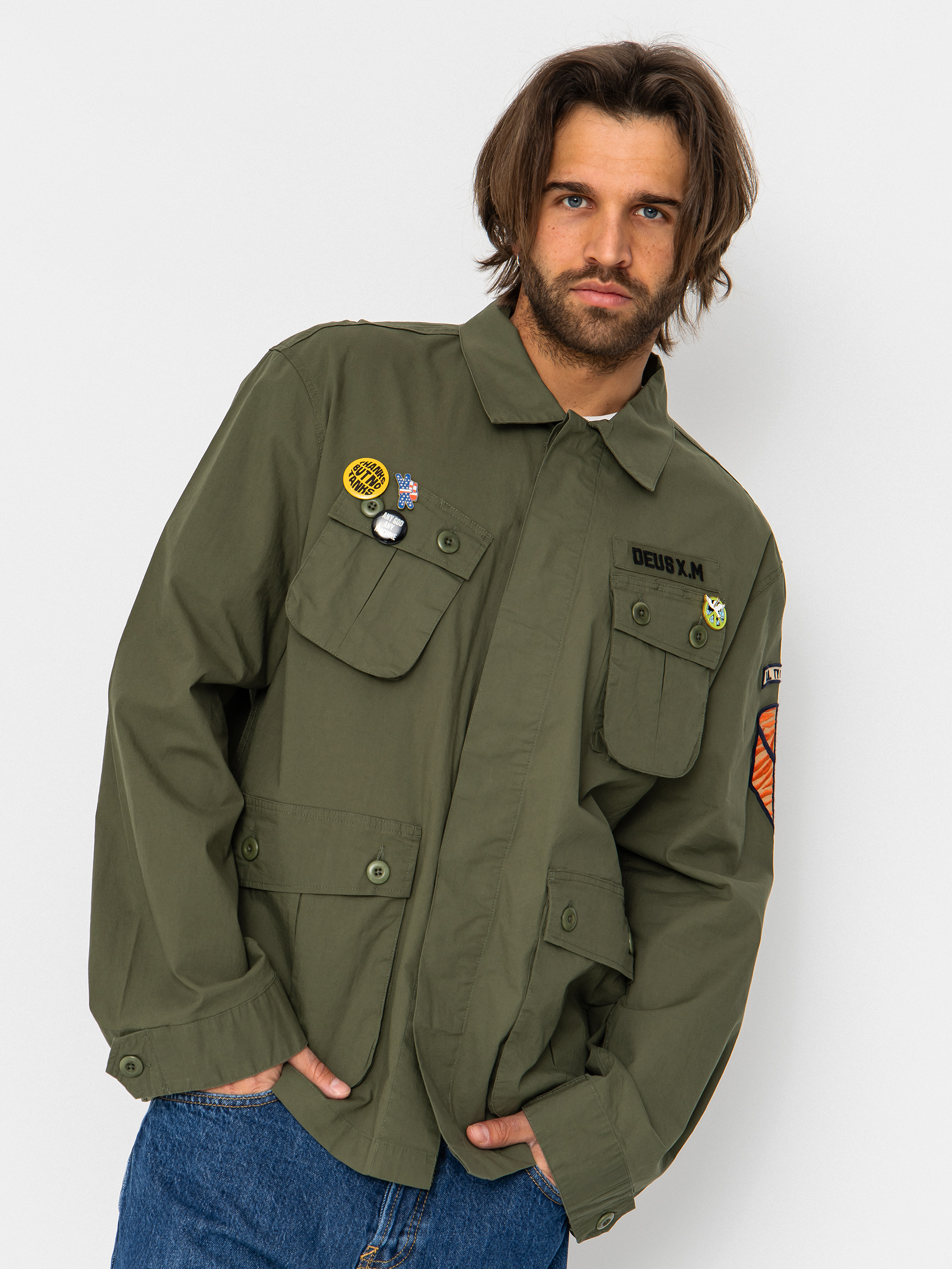 Košeľa Deus Ex Machina Power Overshirt (pine green)