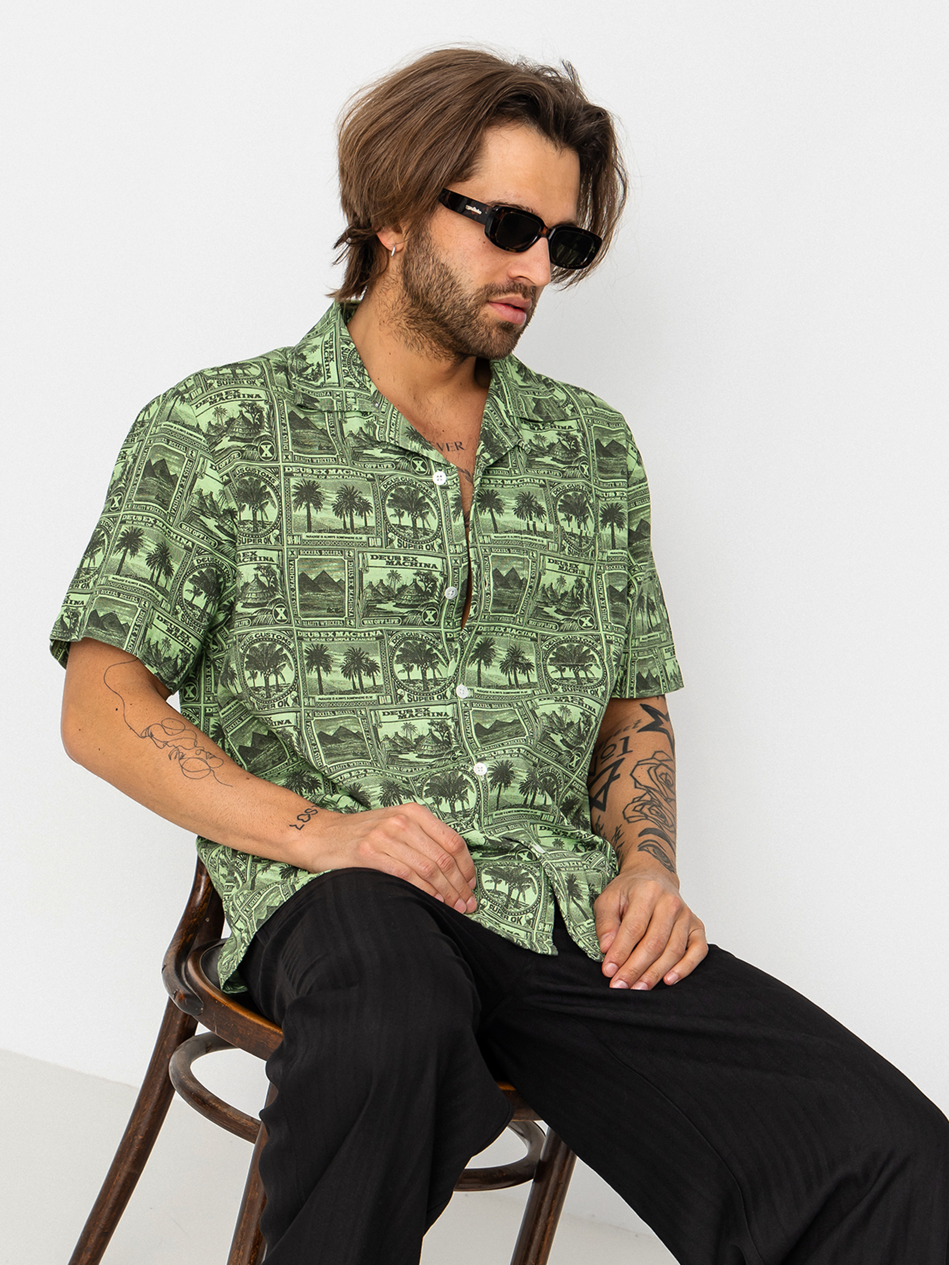 Košeľa Deus Ex Machina Mail Man (green)