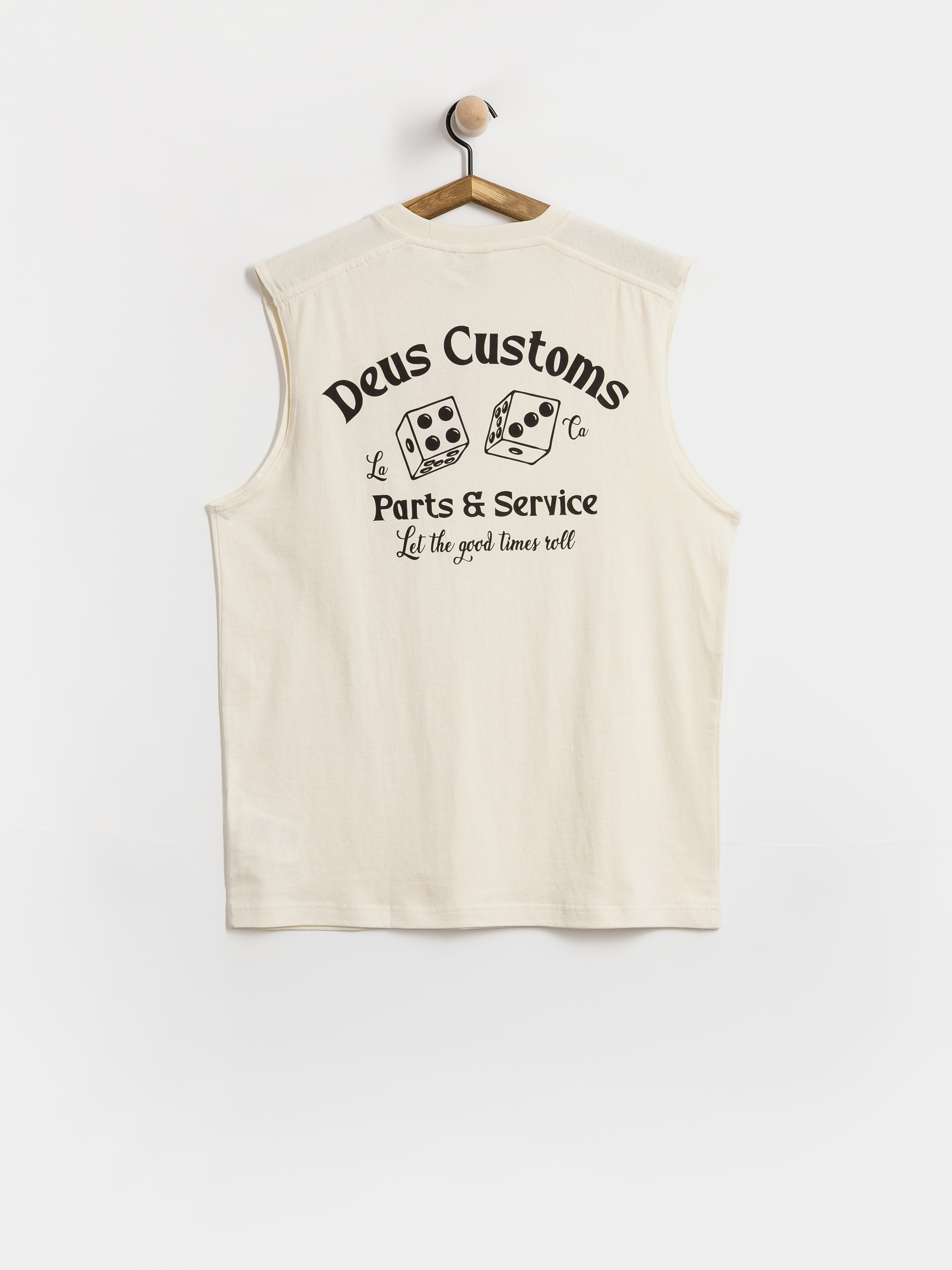 Tričko Deus Ex Machina Knucklebones Muscle (dirty white)