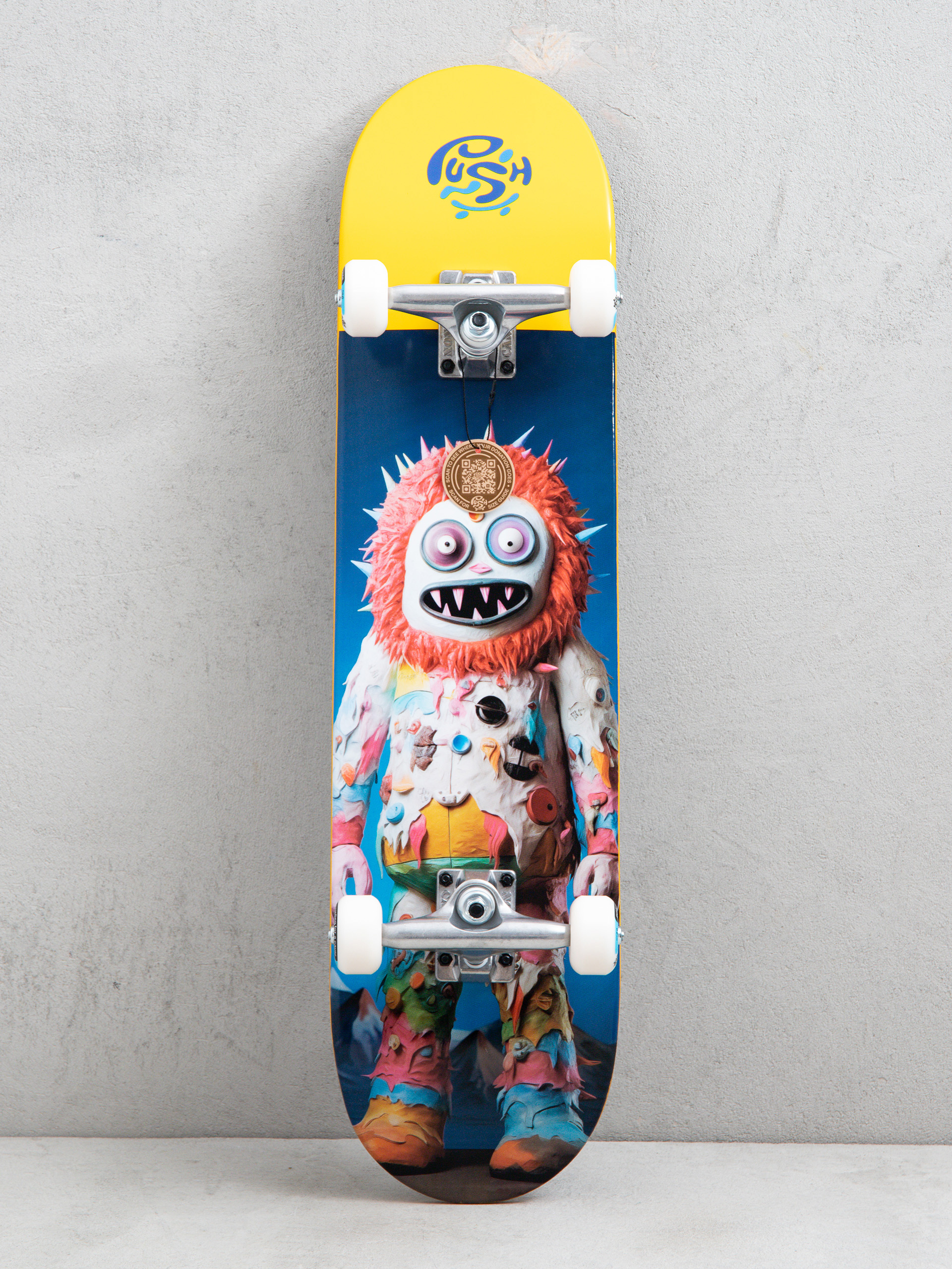 Skateboard Push Frosty Portrait (yellow)