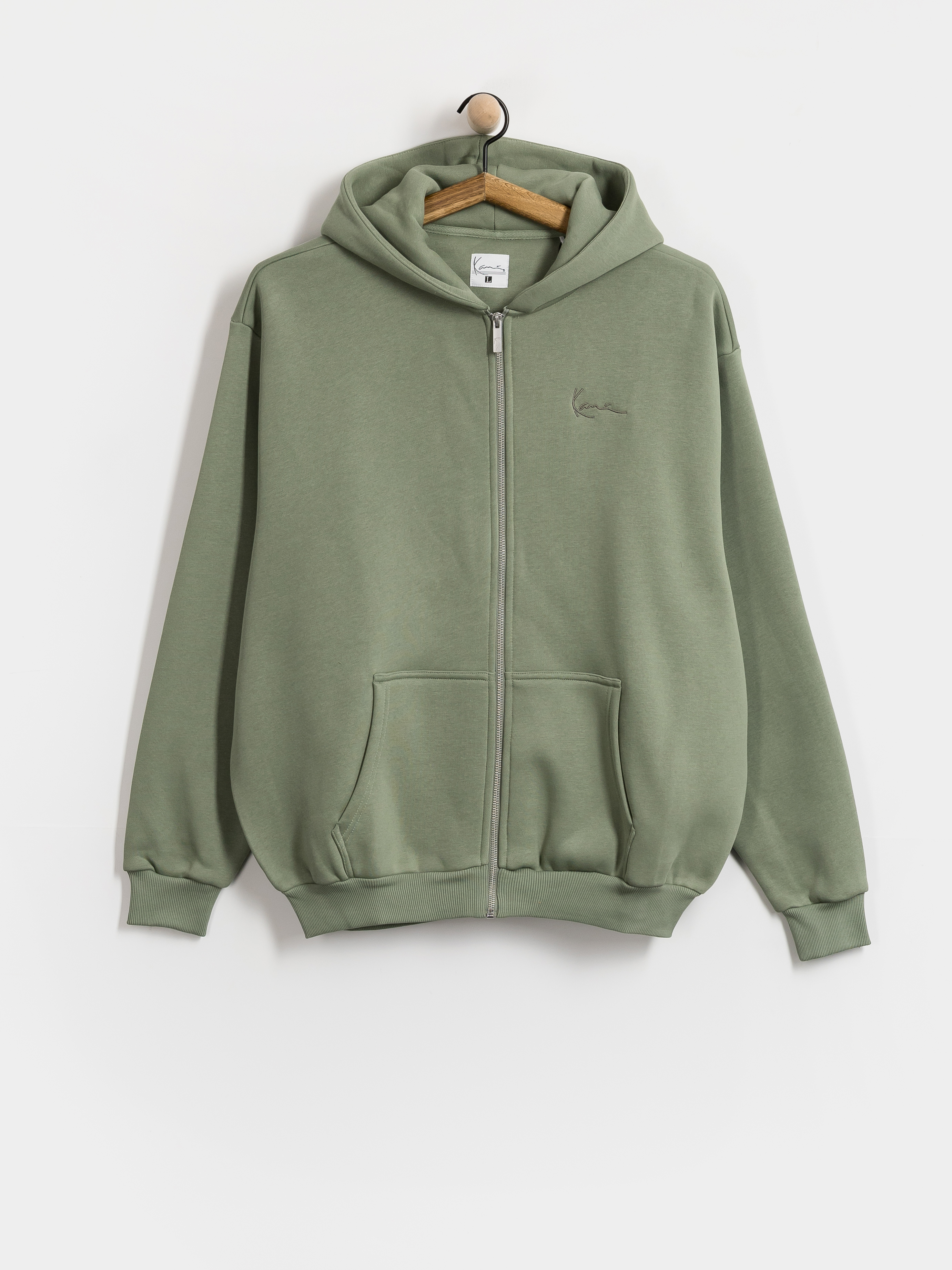 Mikina s kapucu0148ou Karl Kani Small Signature Essential ZHD (green)