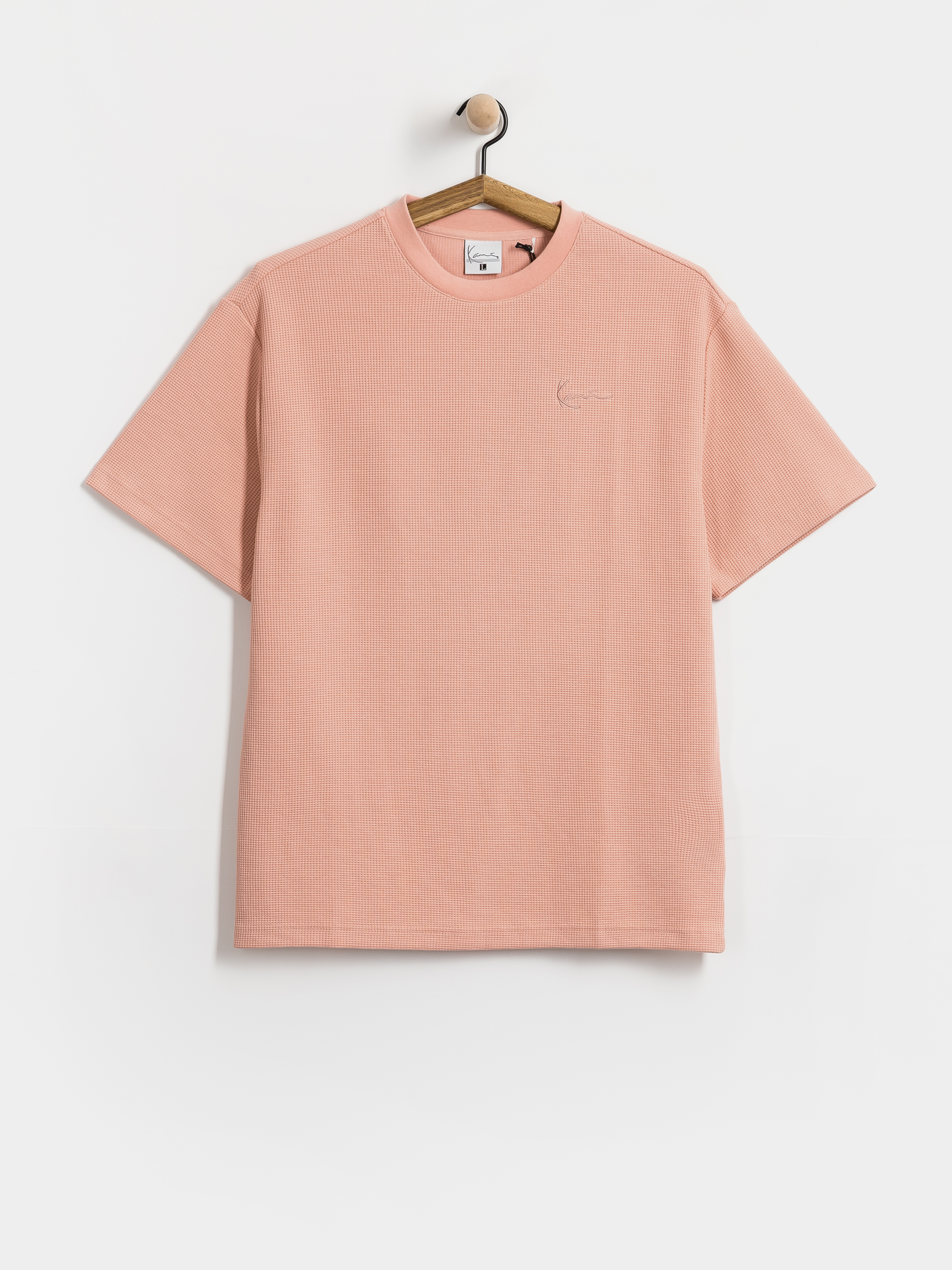 Tričko Karl Kani Signature Waffle Oversized (pink)