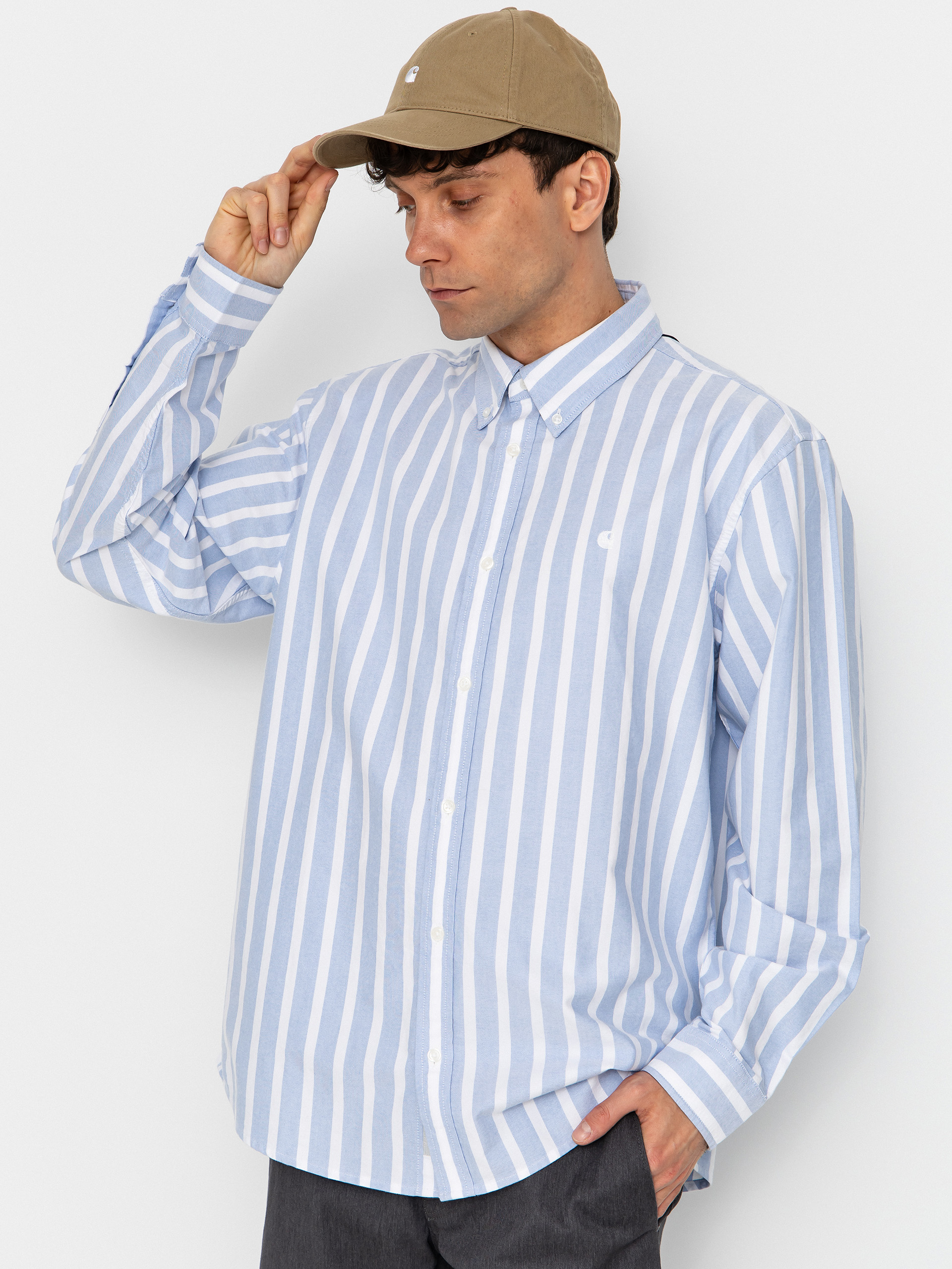 Košeľa Carhartt WIP Deven (deven stripe/bleach/white)