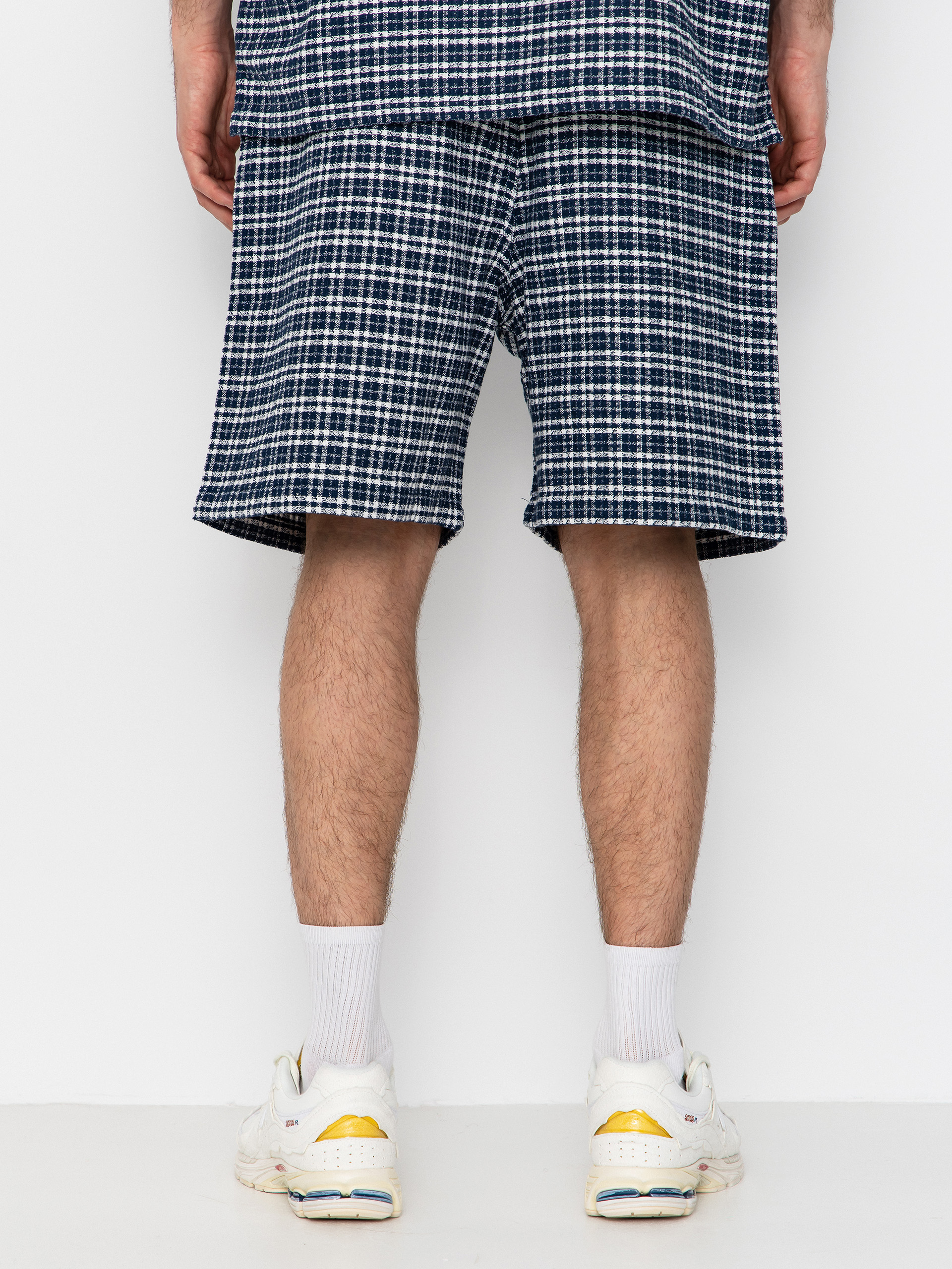 Kraťasy Carhartt WIP Kander (kander check/blue river)