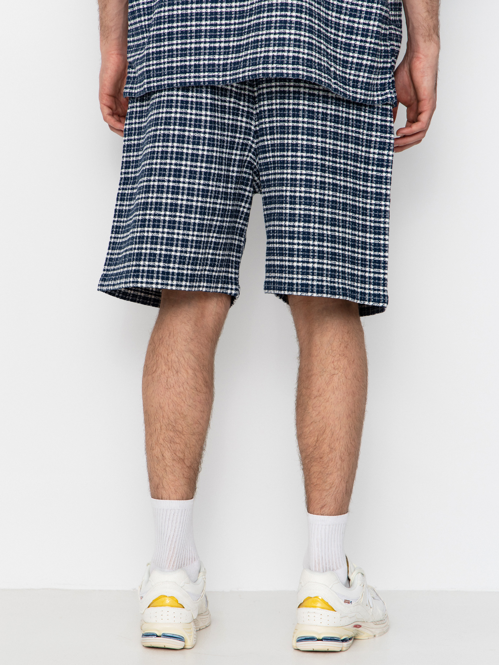 Kraťasy Carhartt WIP Kander (kander check/blue river)