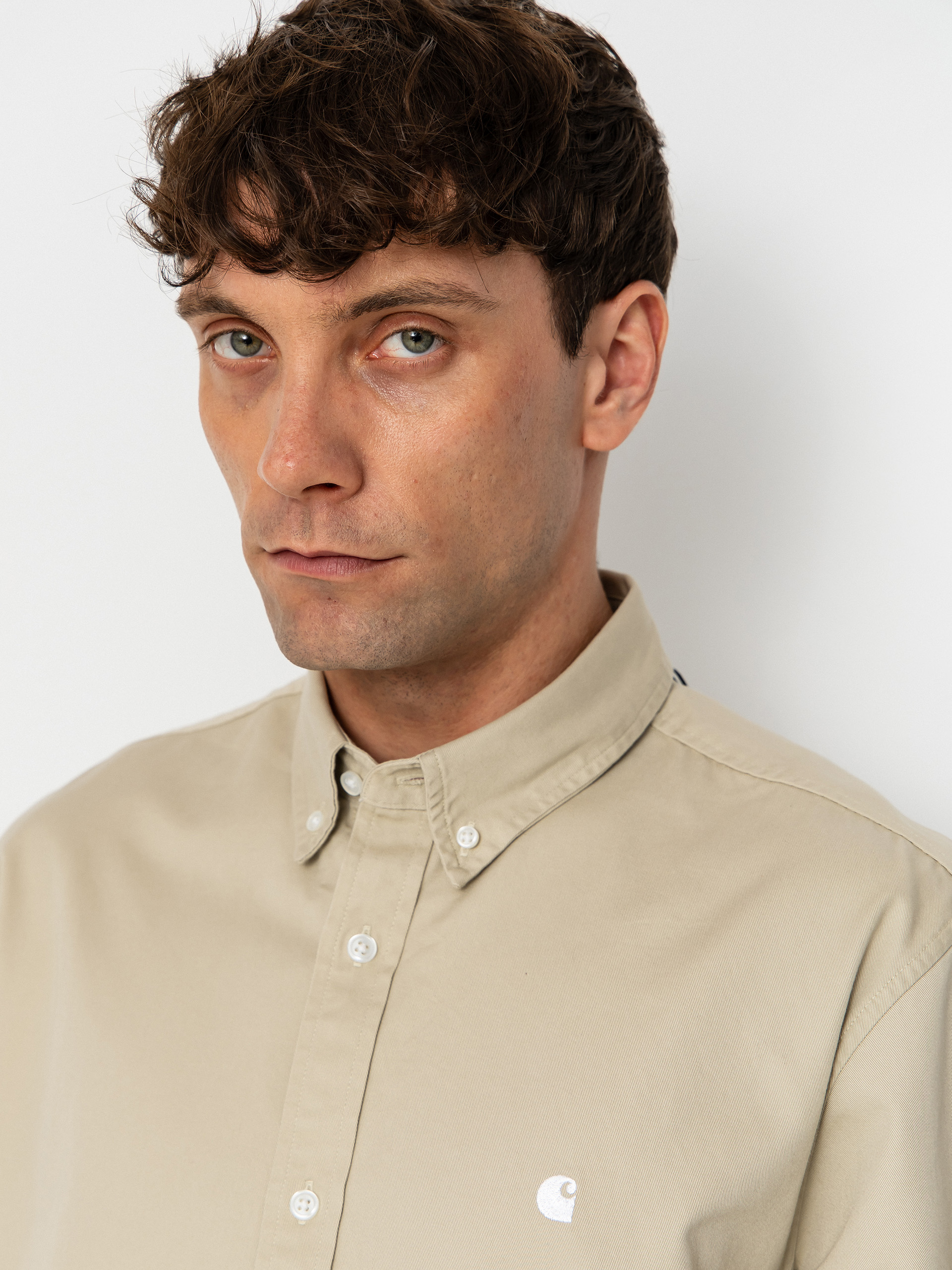 Košeľa Carhartt WIP Madison (stone/white)
