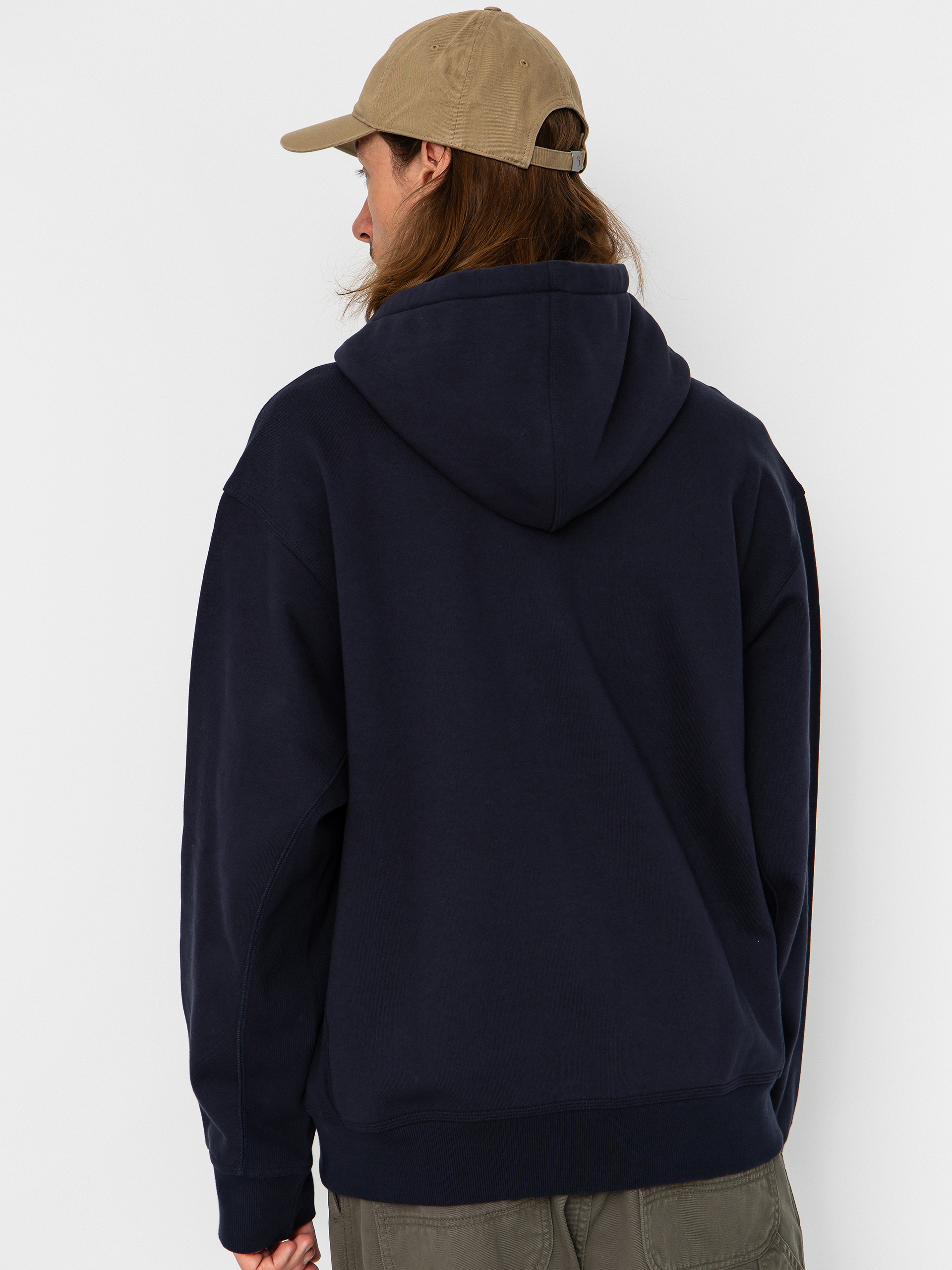 Mikina s kapucňou Carhartt WIP American Script ZHD (deep night)