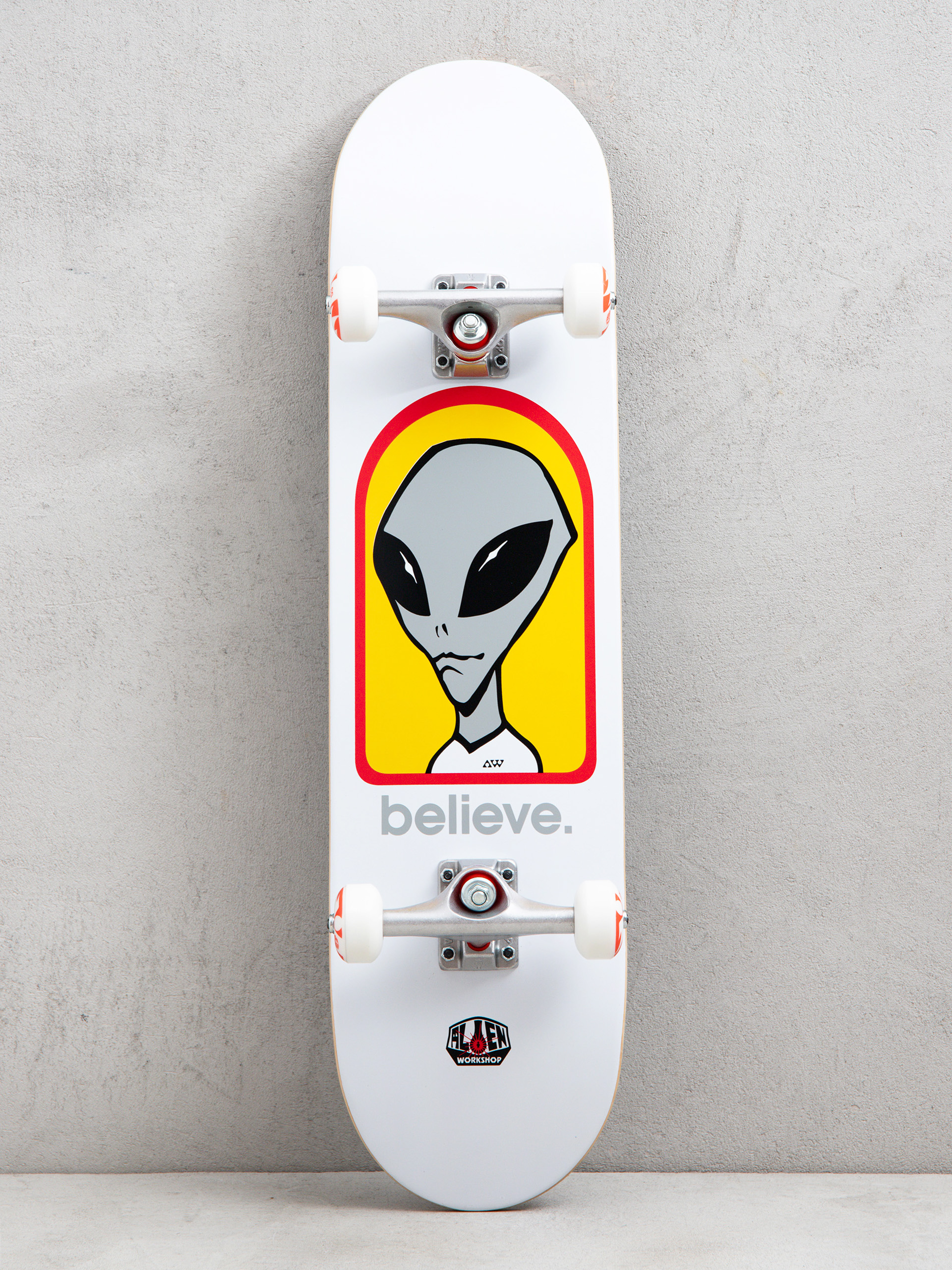 Skateboard Alienworkshop Believe (white)