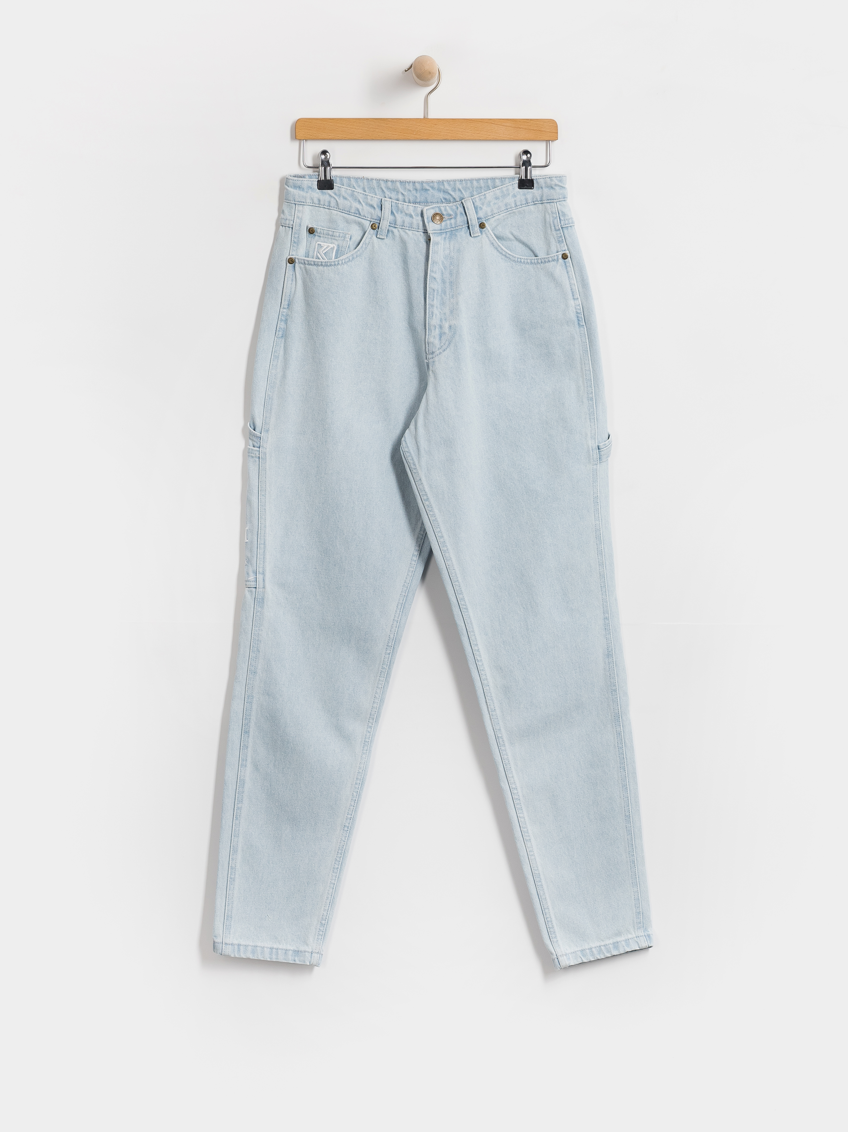 Nohavice Karl Kani Retro Tapered Workwear Denim (bleached blue)
