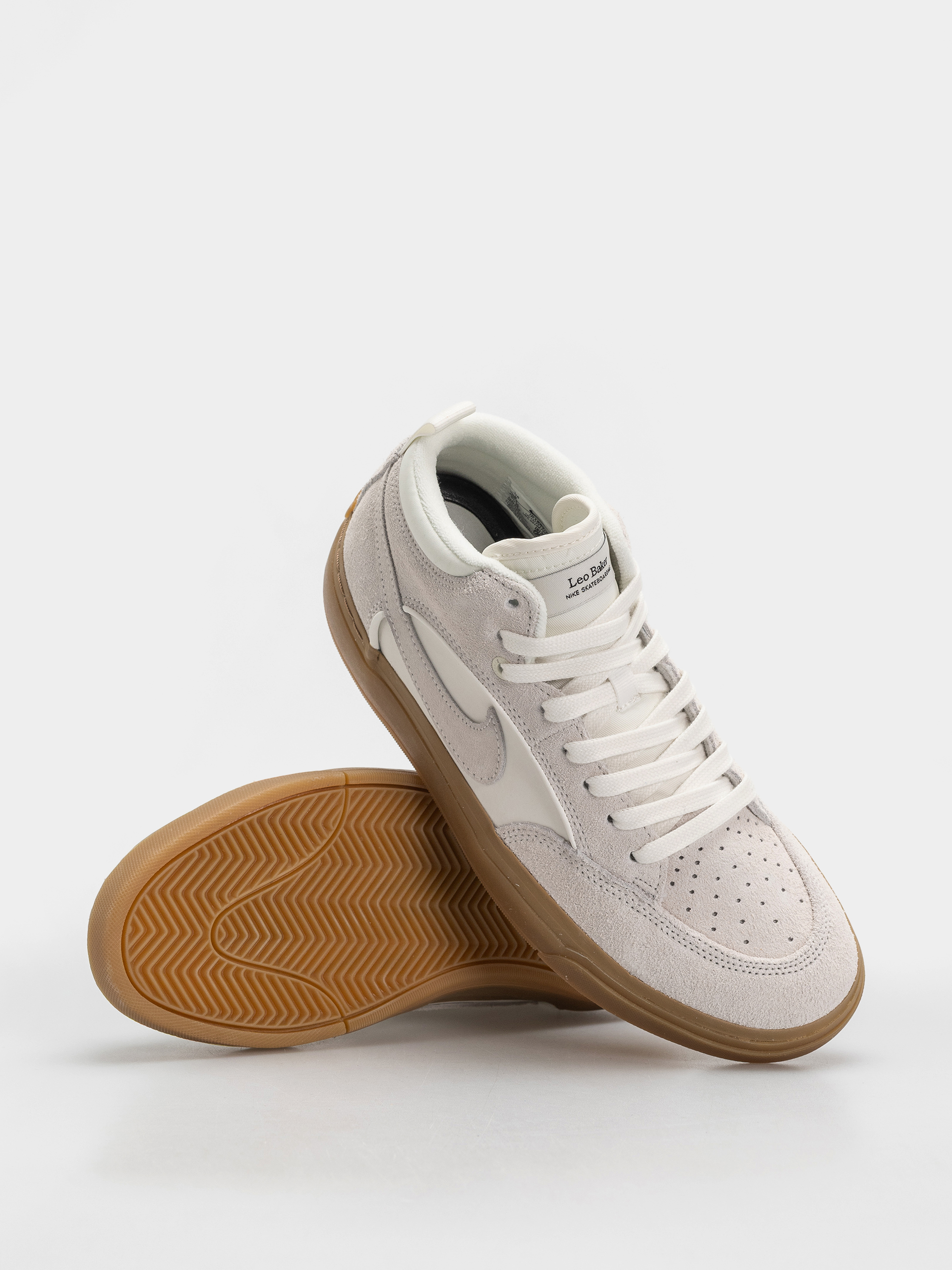 Topánky Nike SB React Leo (sail/sail/sail/gum light brown)