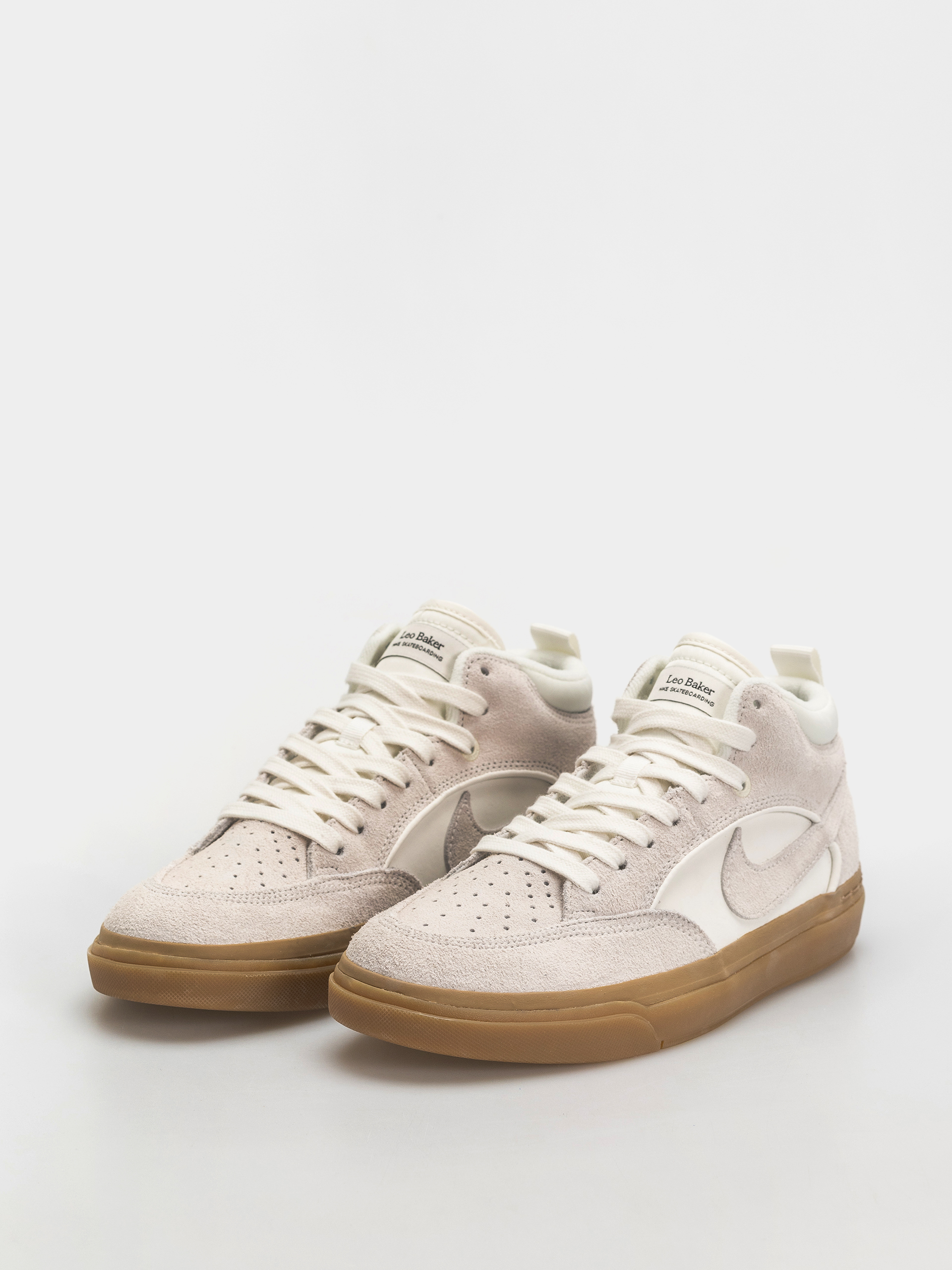 Topánky Nike SB React Leo (sail/sail/sail/gum light brown)