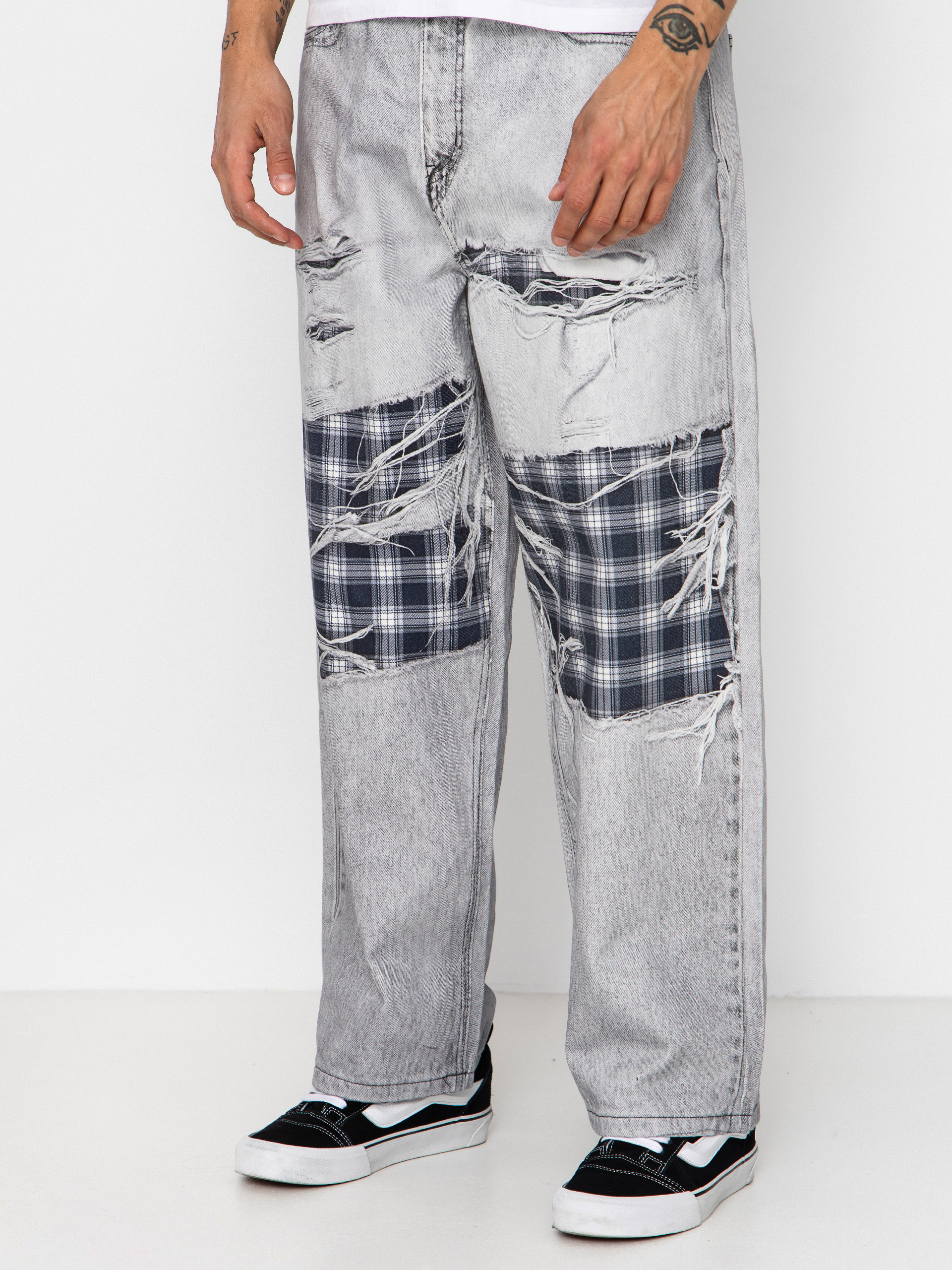 Nohavice Wasted Paris Trompe L'Oeil Grant (faded grey)