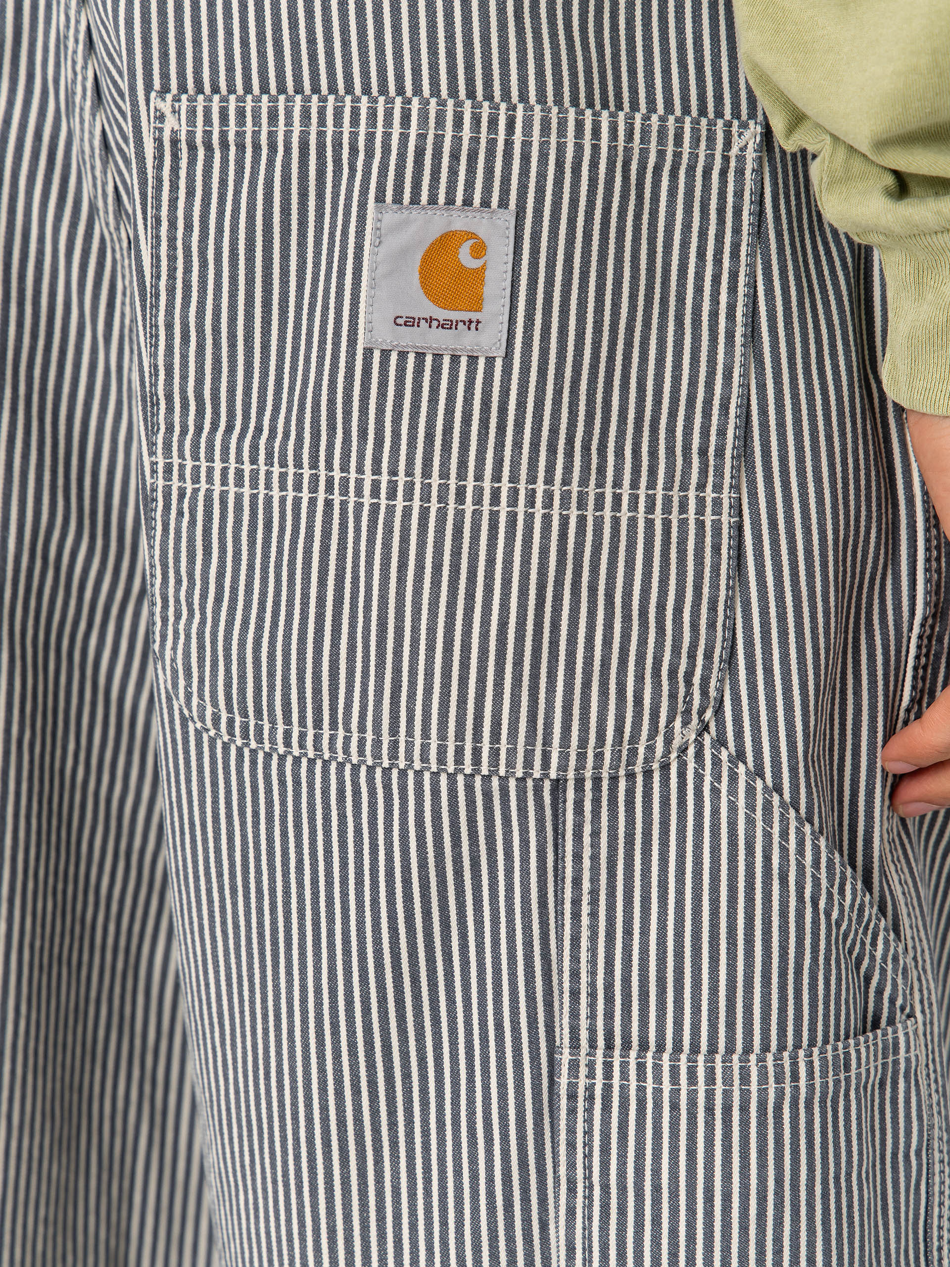 Nohavice Carhartt WIP Mercer Single Knee (mercer stripe/graphite/wax)