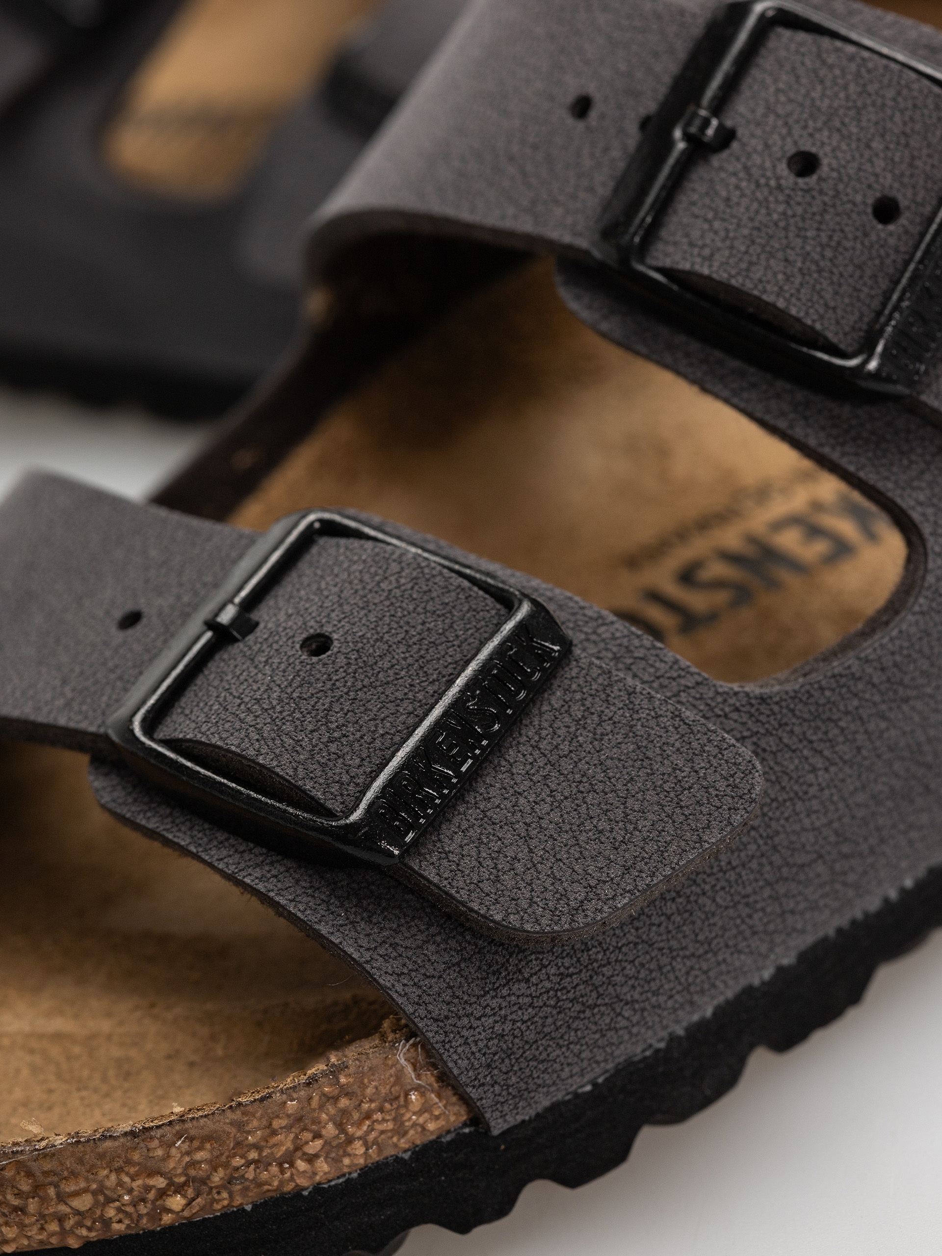 Šľapky Birkenstock Arizona Birkibuc Narrow (velvet gray/black)